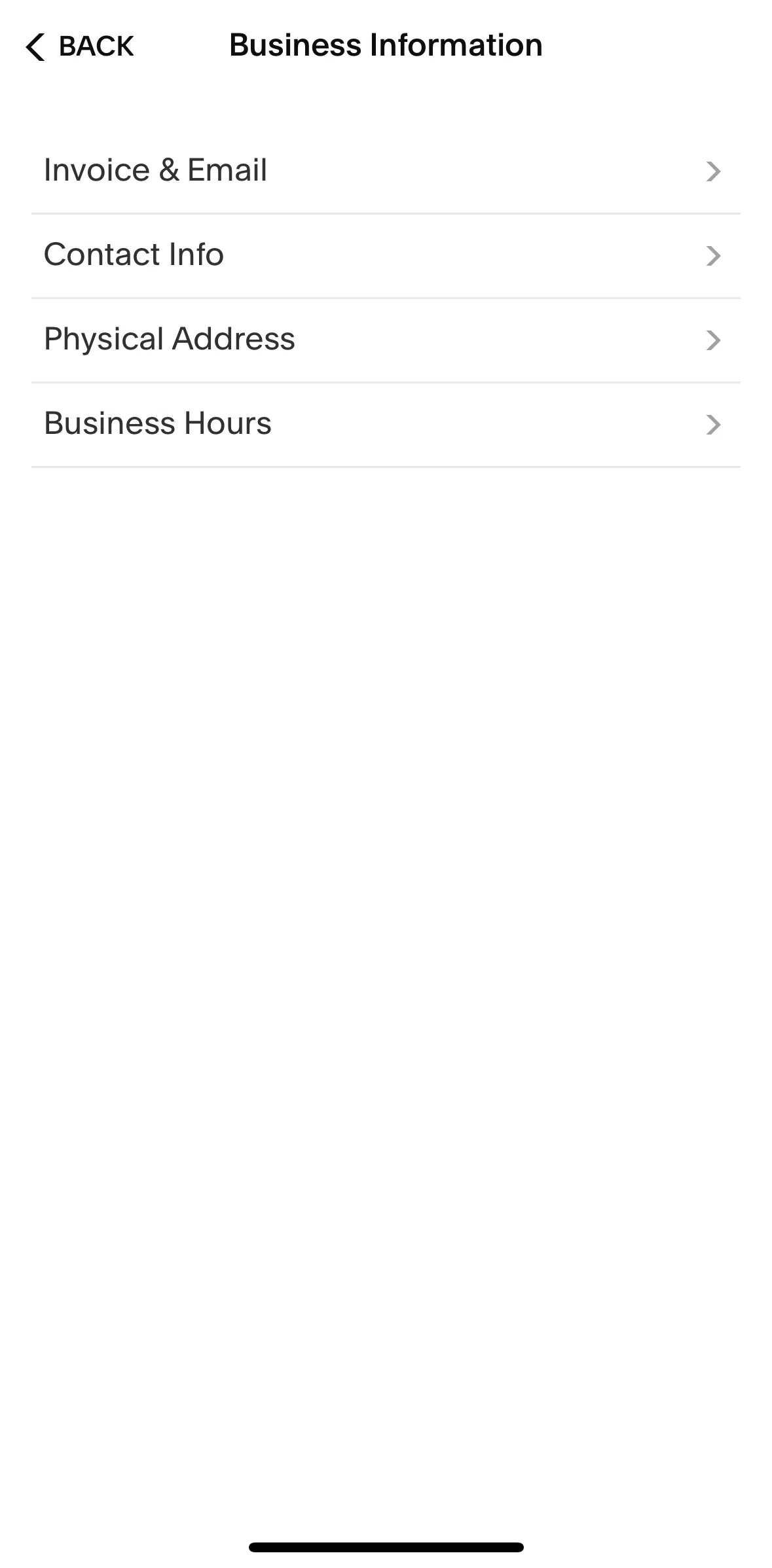 Squarespace Screen screen in the Updating invoice and email flow