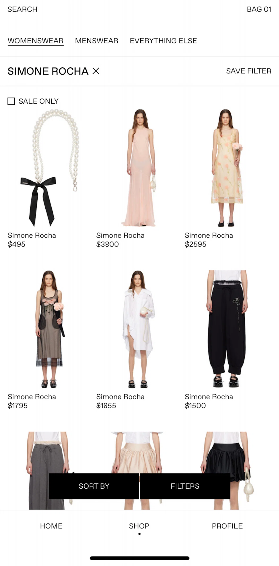 SSENSE Screen screen in the Product detail flow