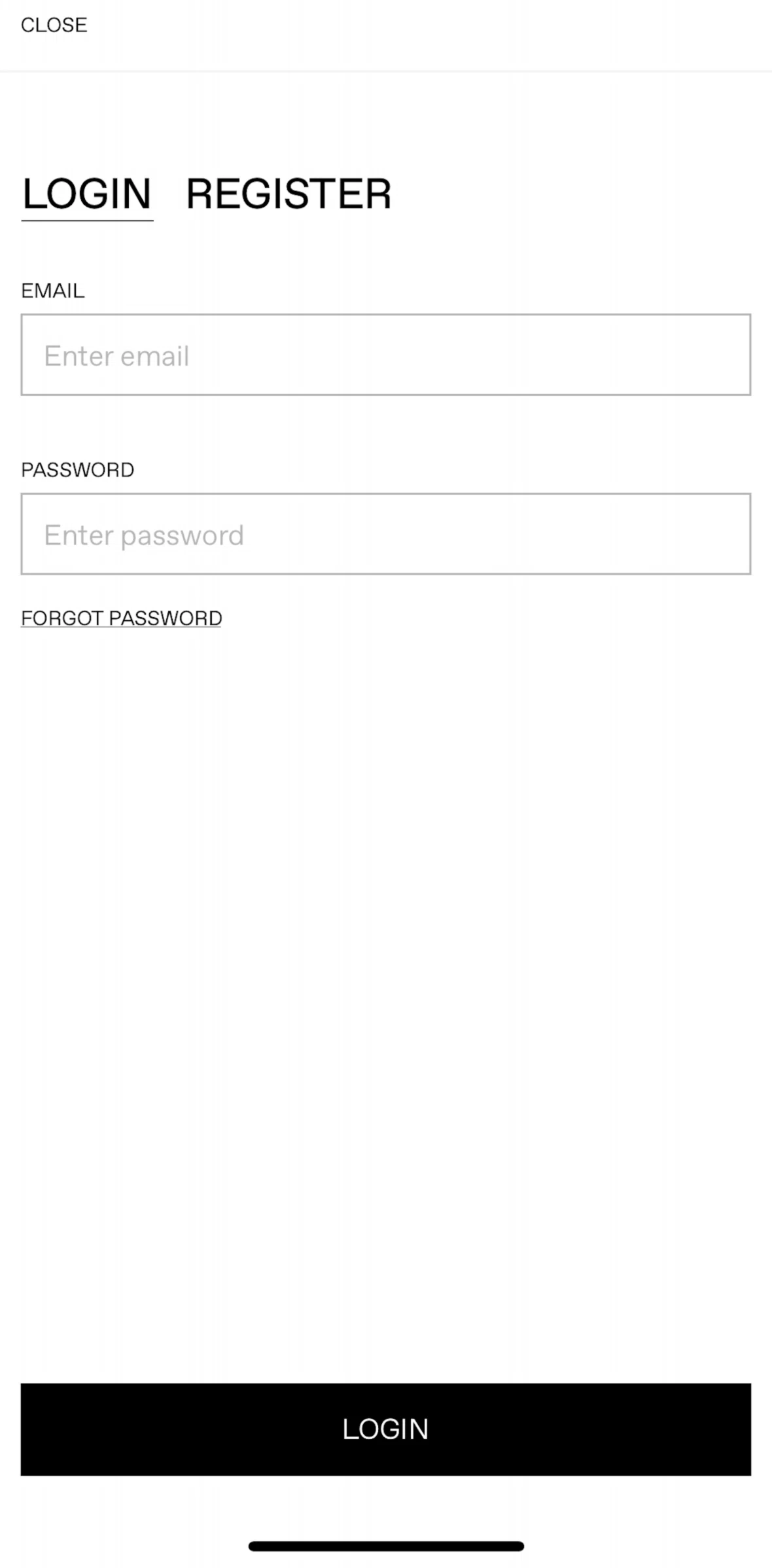 SSENSE Screen screen in the Resetting password flow