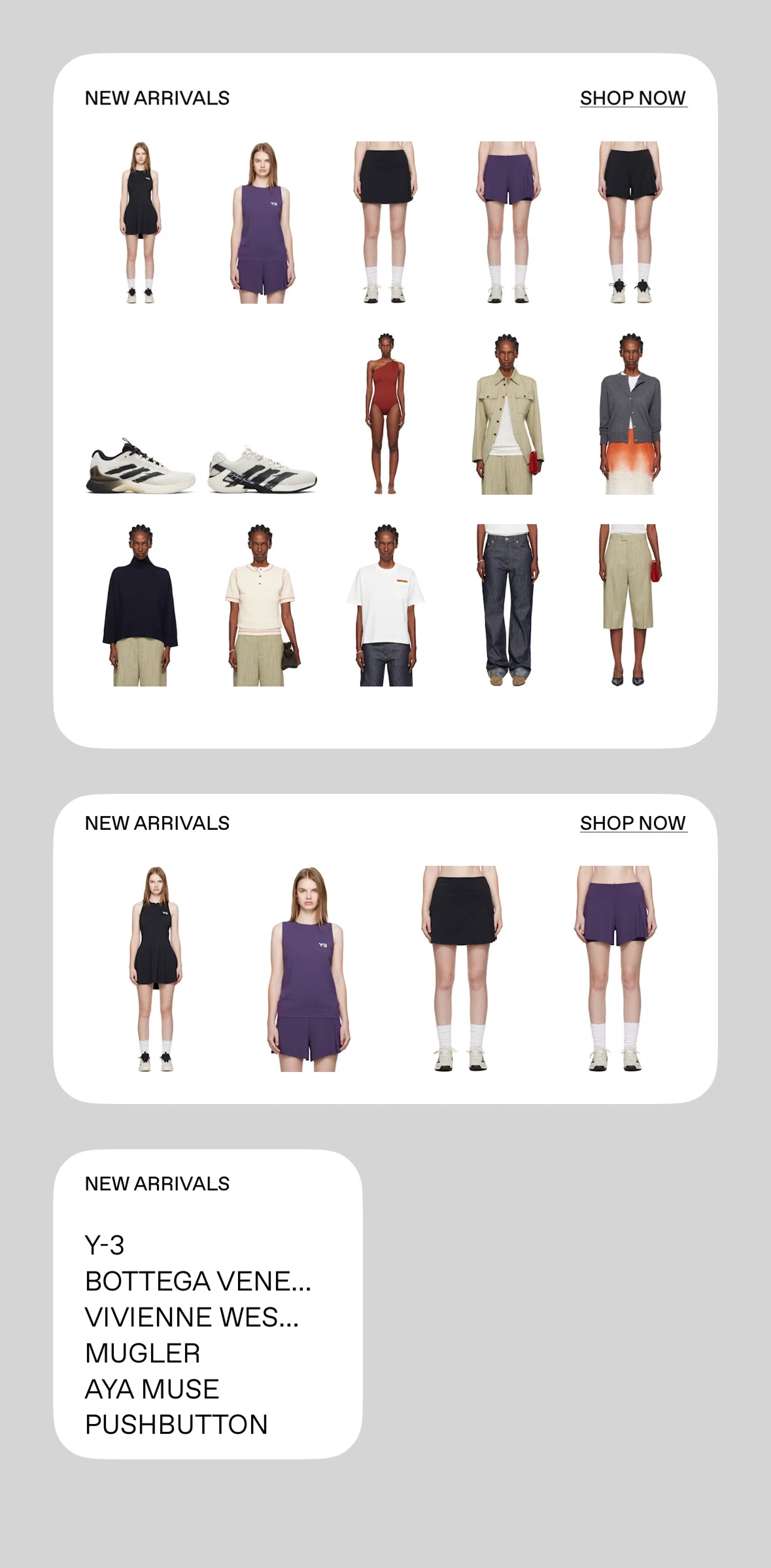 SSENSE Screen screen in the Widgets flow