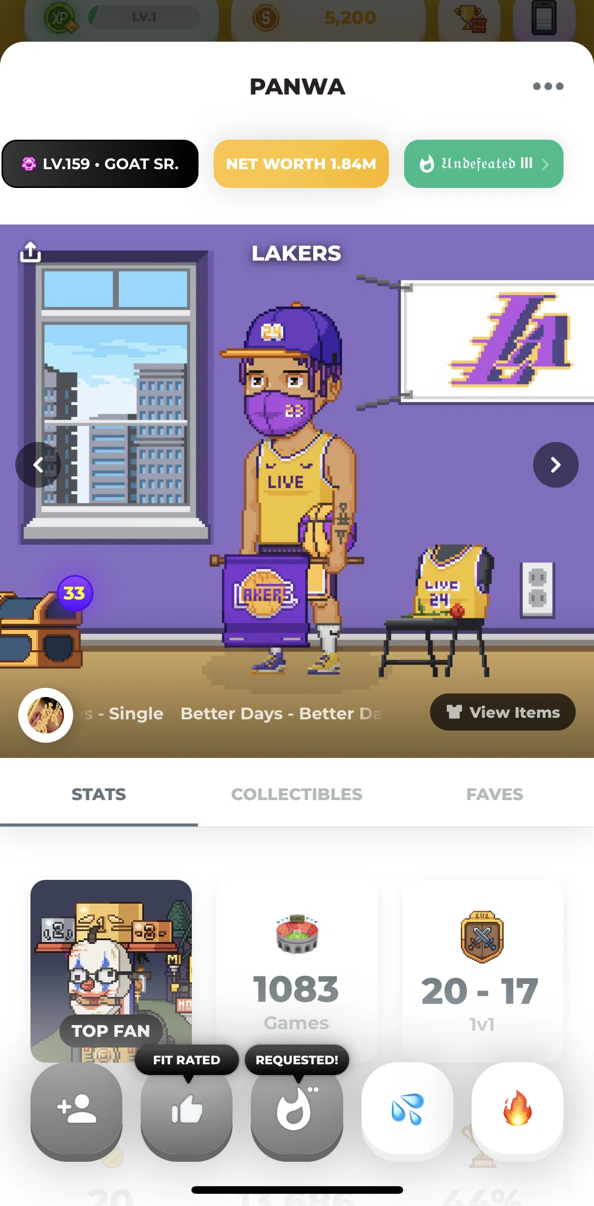 Stadium Live Screen screen in the Reporting a user flow