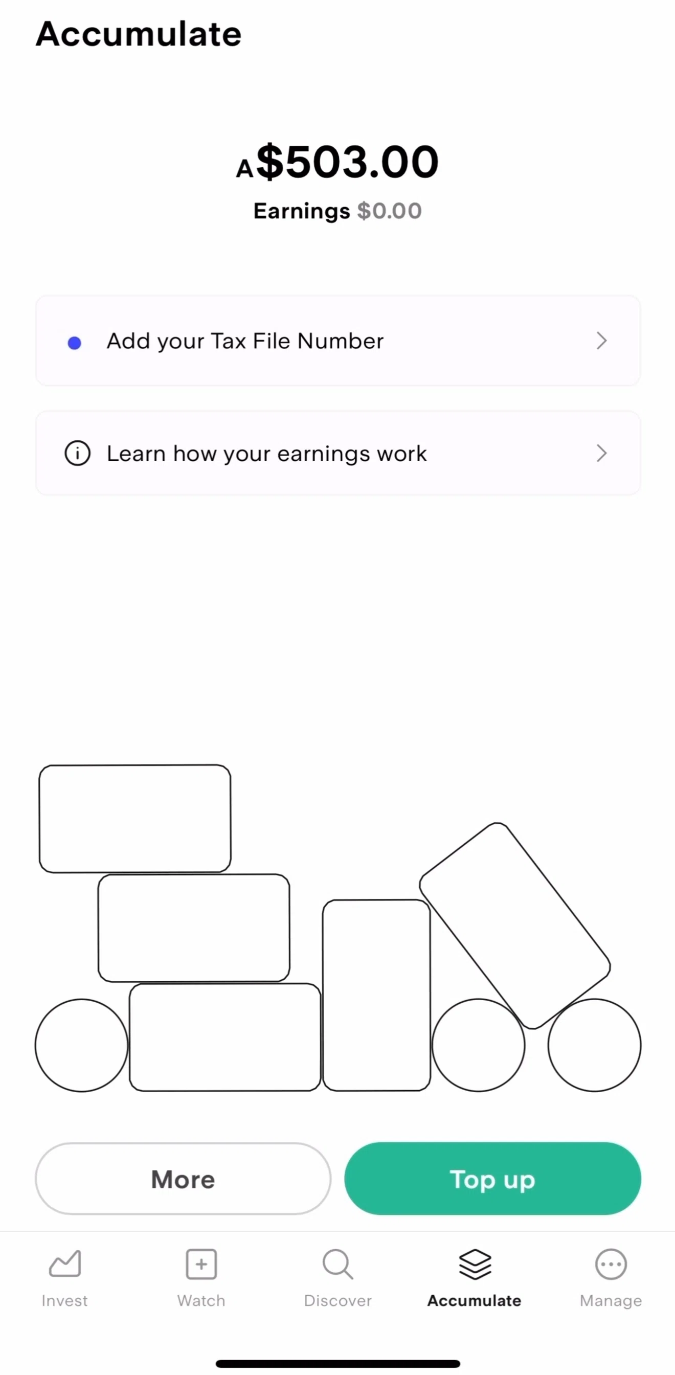 Stake Screen screen in the Adding a TFN flow