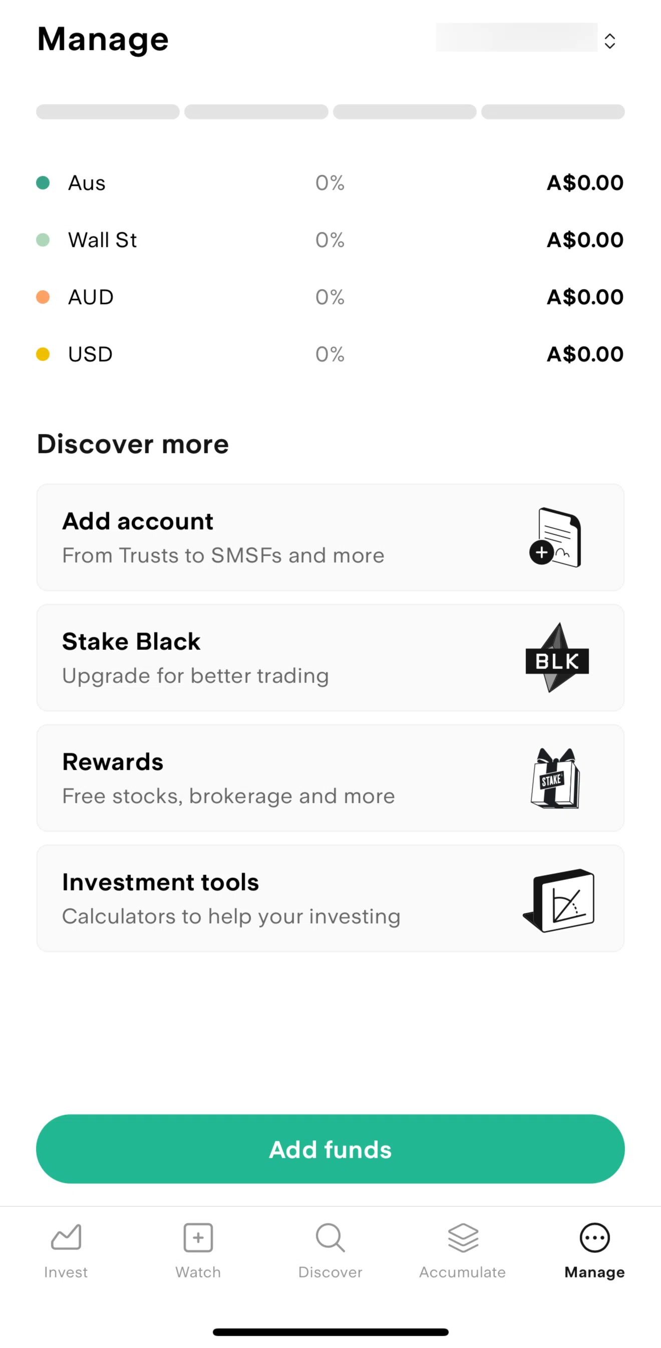 Stake Screen screen in the Calculating compound interest flow
