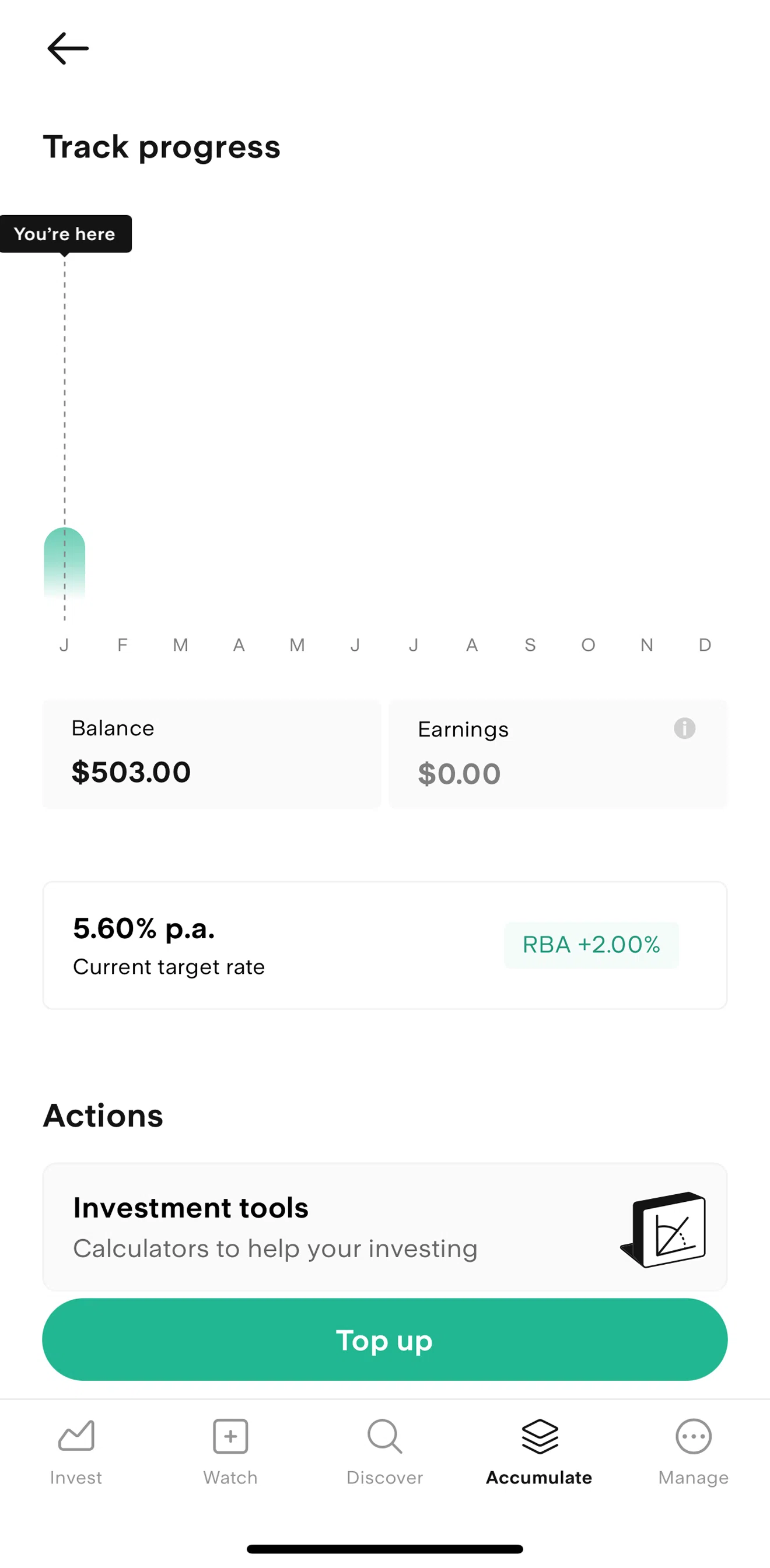 Stake Screen screen in the Earnings information flow