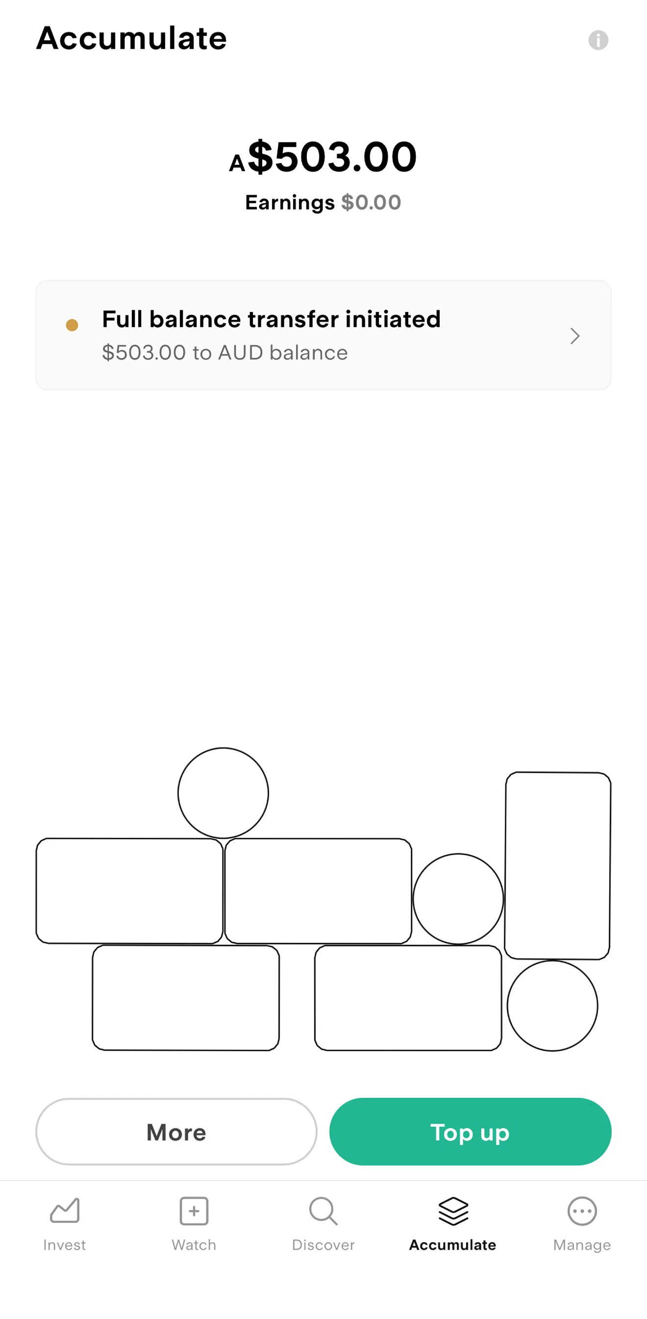 Stake Screen screen in the Transfer detail flow