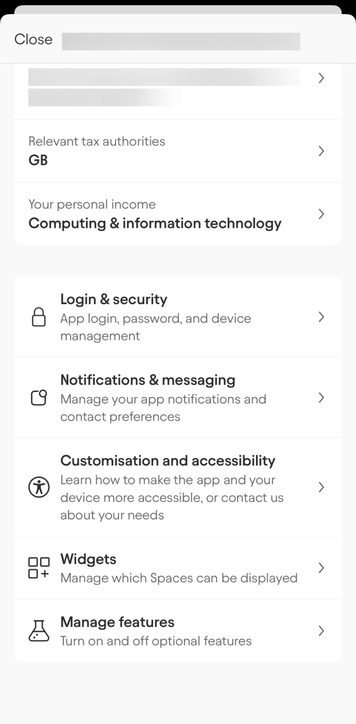 Starling Screen screen in the Changing widget settings flow