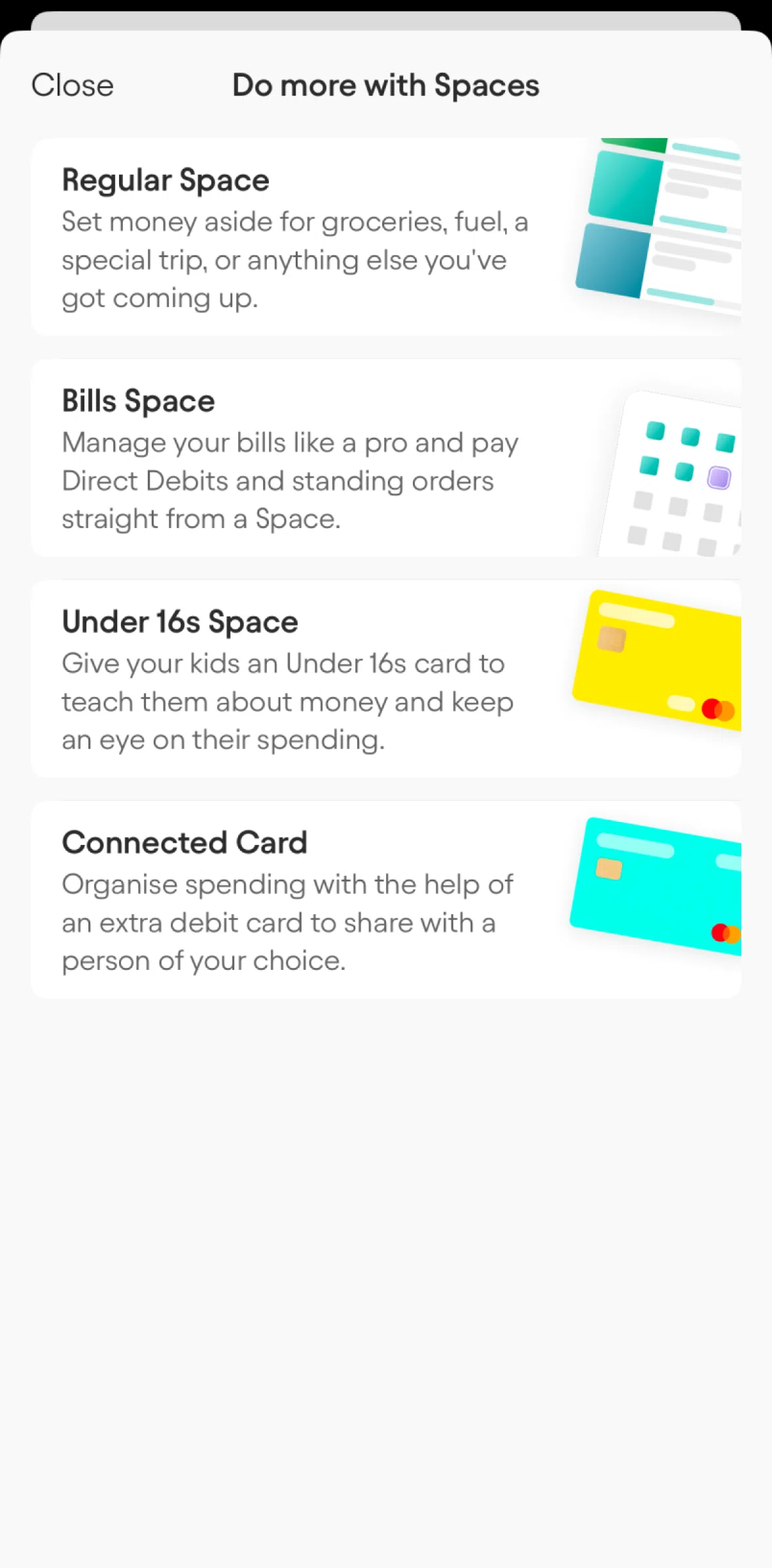 Starling Screen screen in the Connected spaces flow