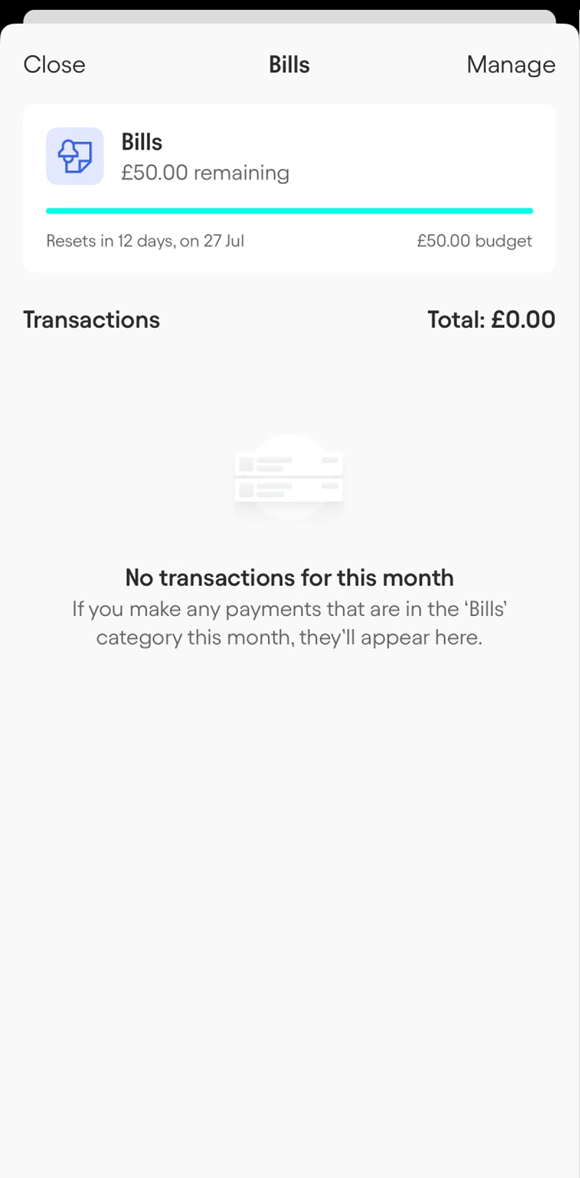 Starling Screen screen in the Manage tracker flow