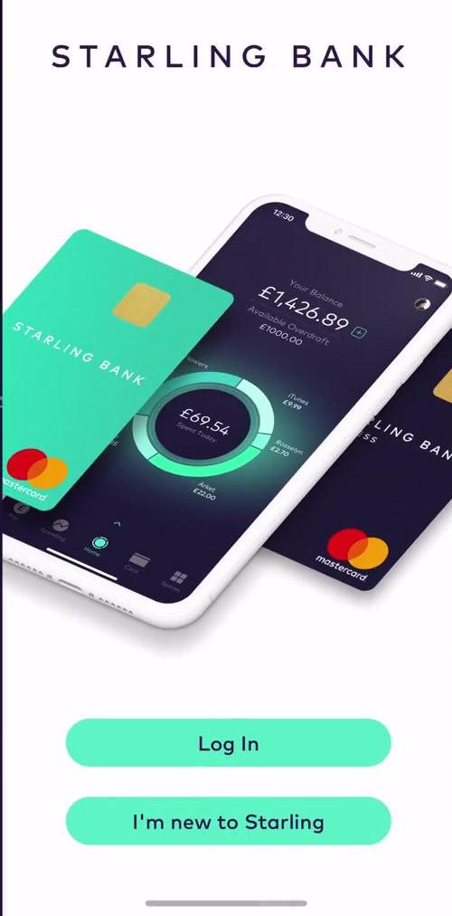 Starling Start screen screen in the Onboarding flow