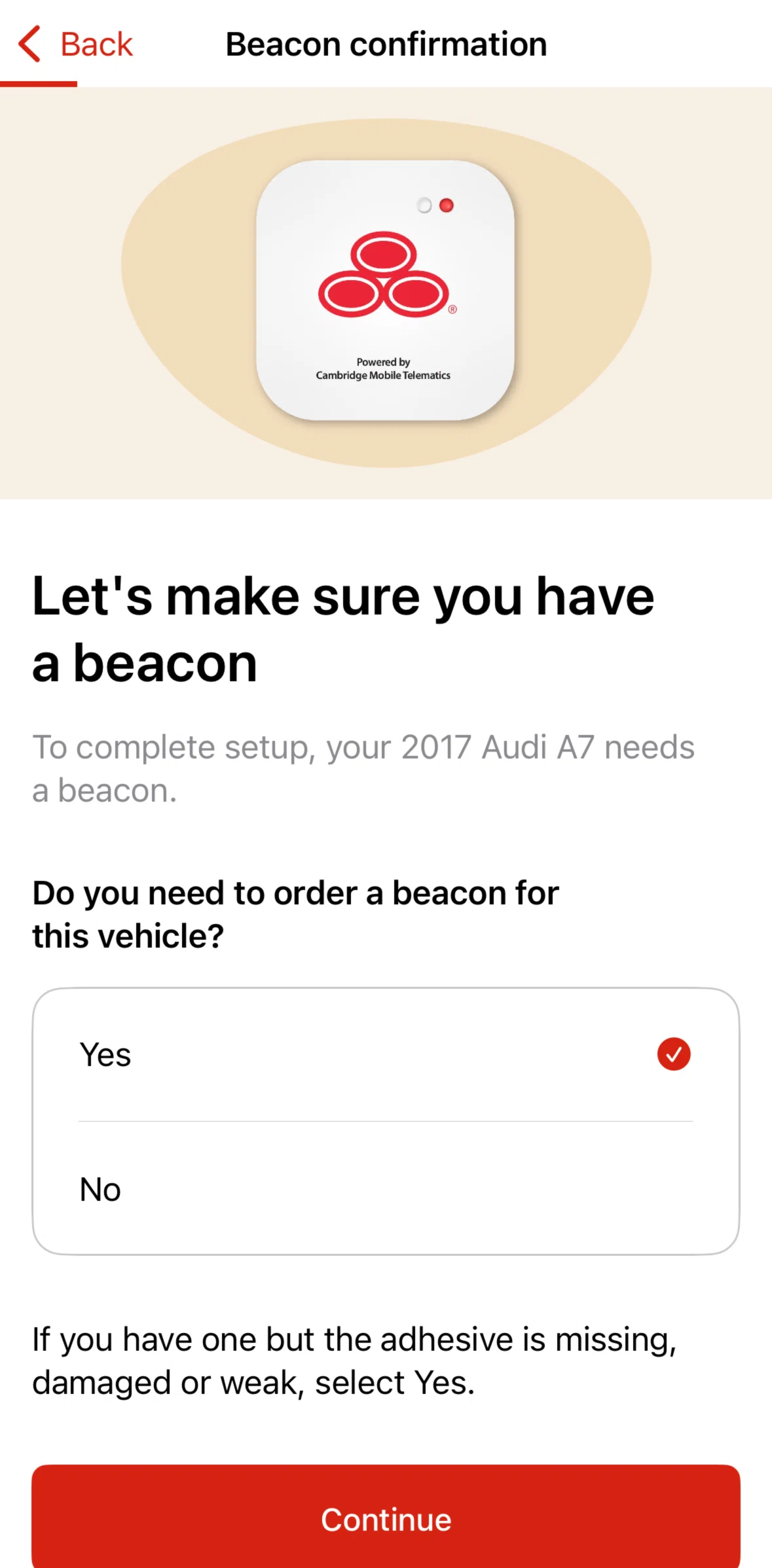 State Farm Screen screen in the Add a shipping address flow
