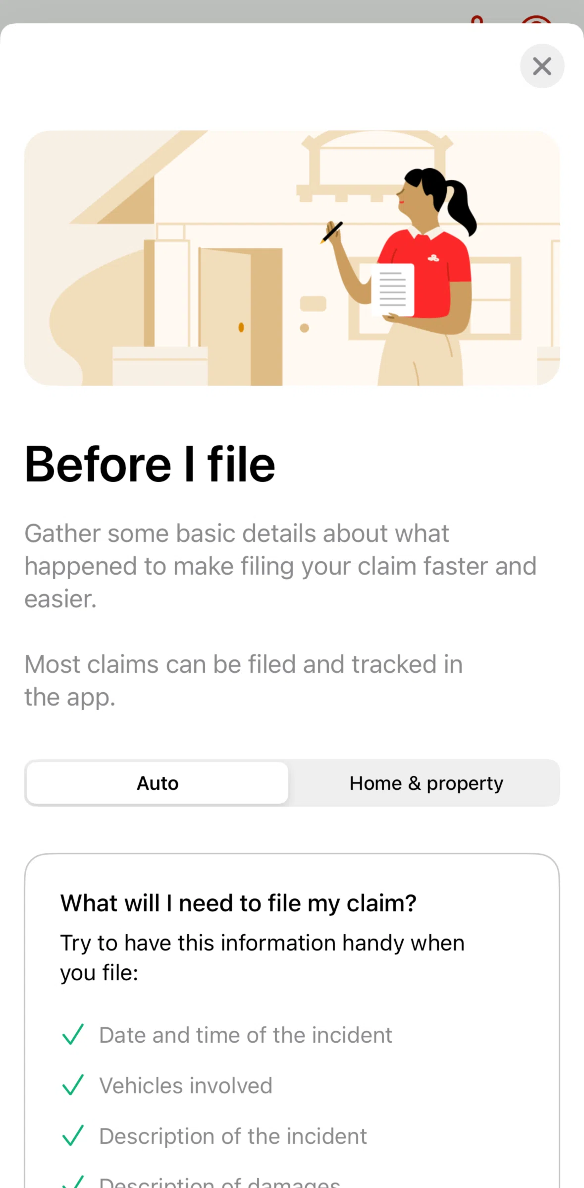 State Farm Screen screen in the Auto flow
