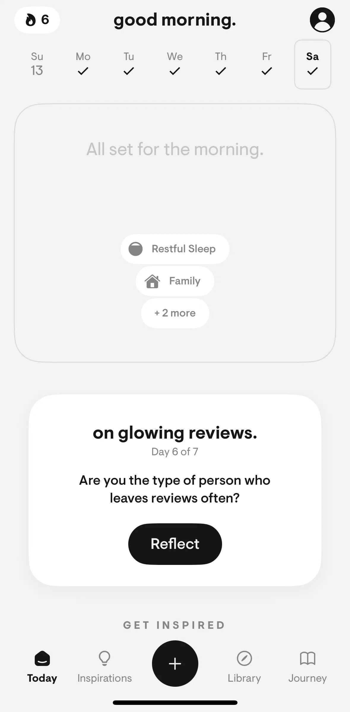 Stoic Screen screen in the Badges flow