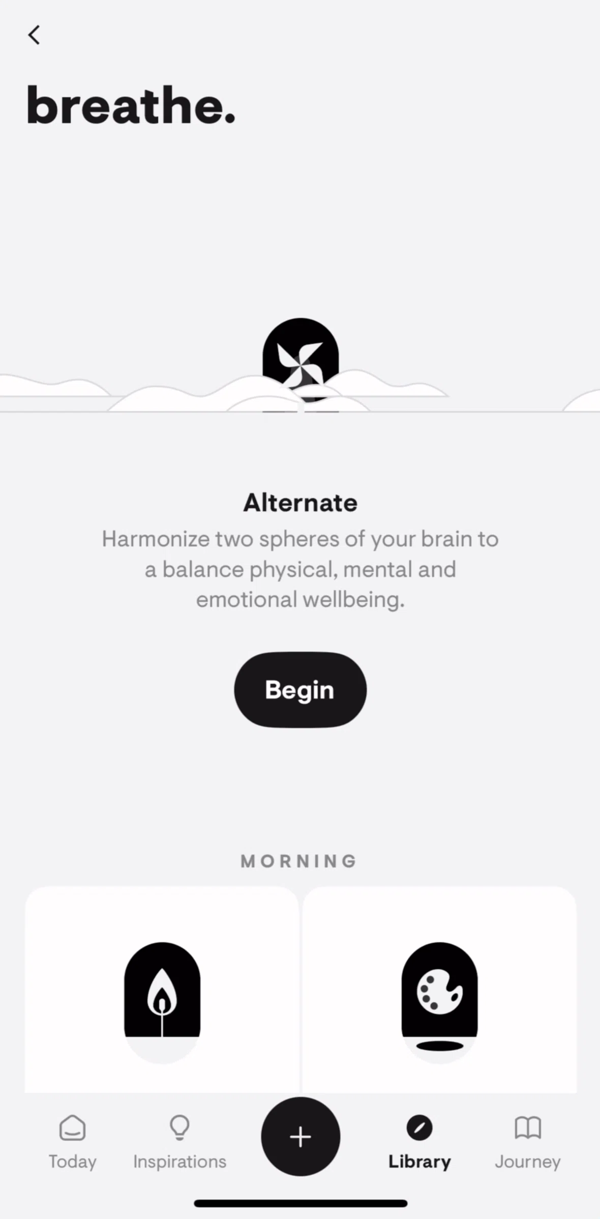 Stoic Screen screen in the Completing an exercise (breathing) flow
