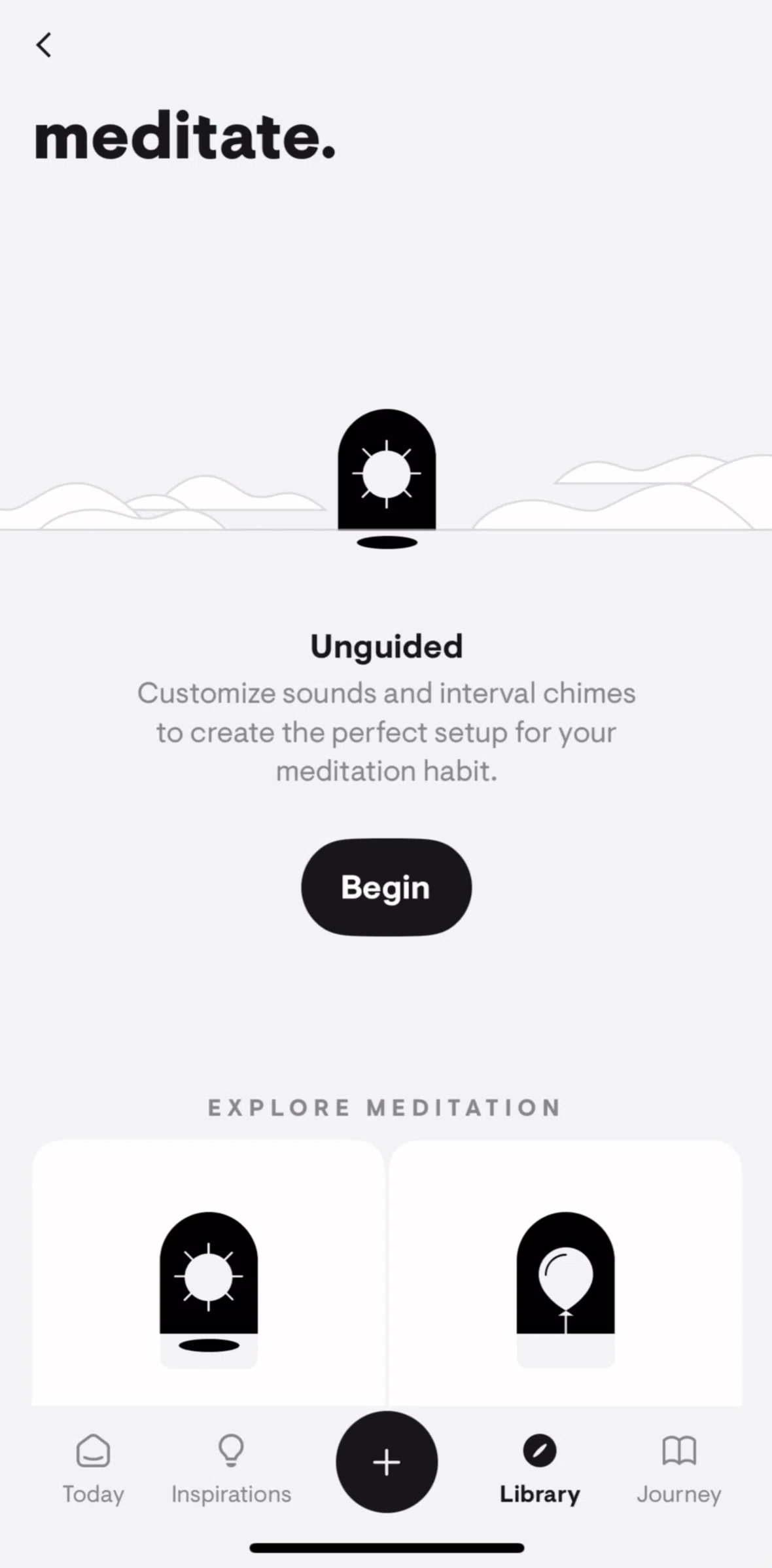 Stoic Screen screen in the Completing an exercise (meditation) flow