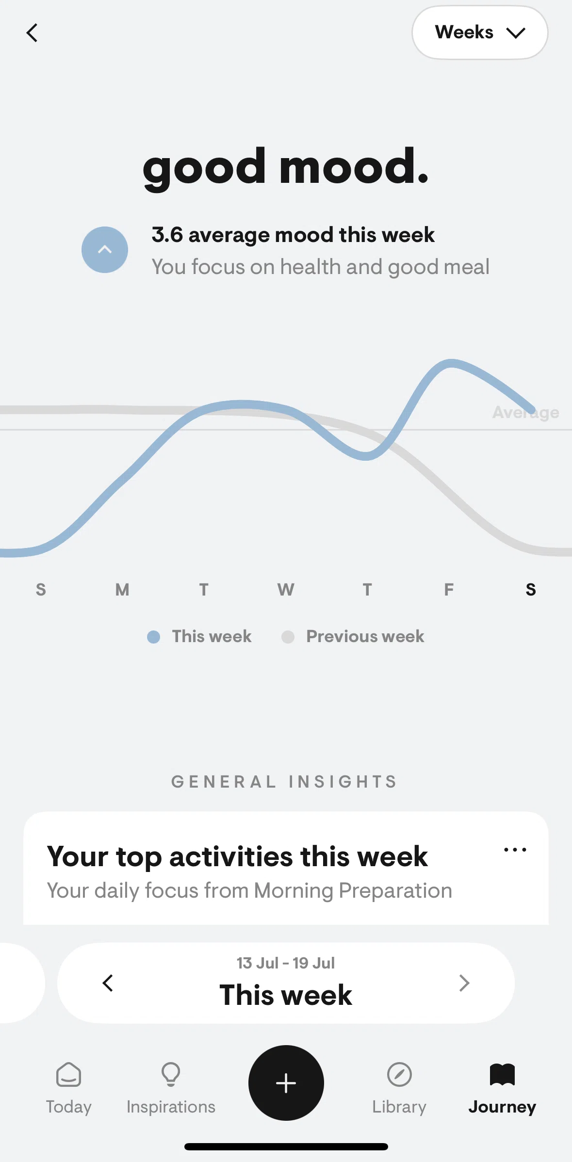 Stoic Screen screen in the Sorting by months flow