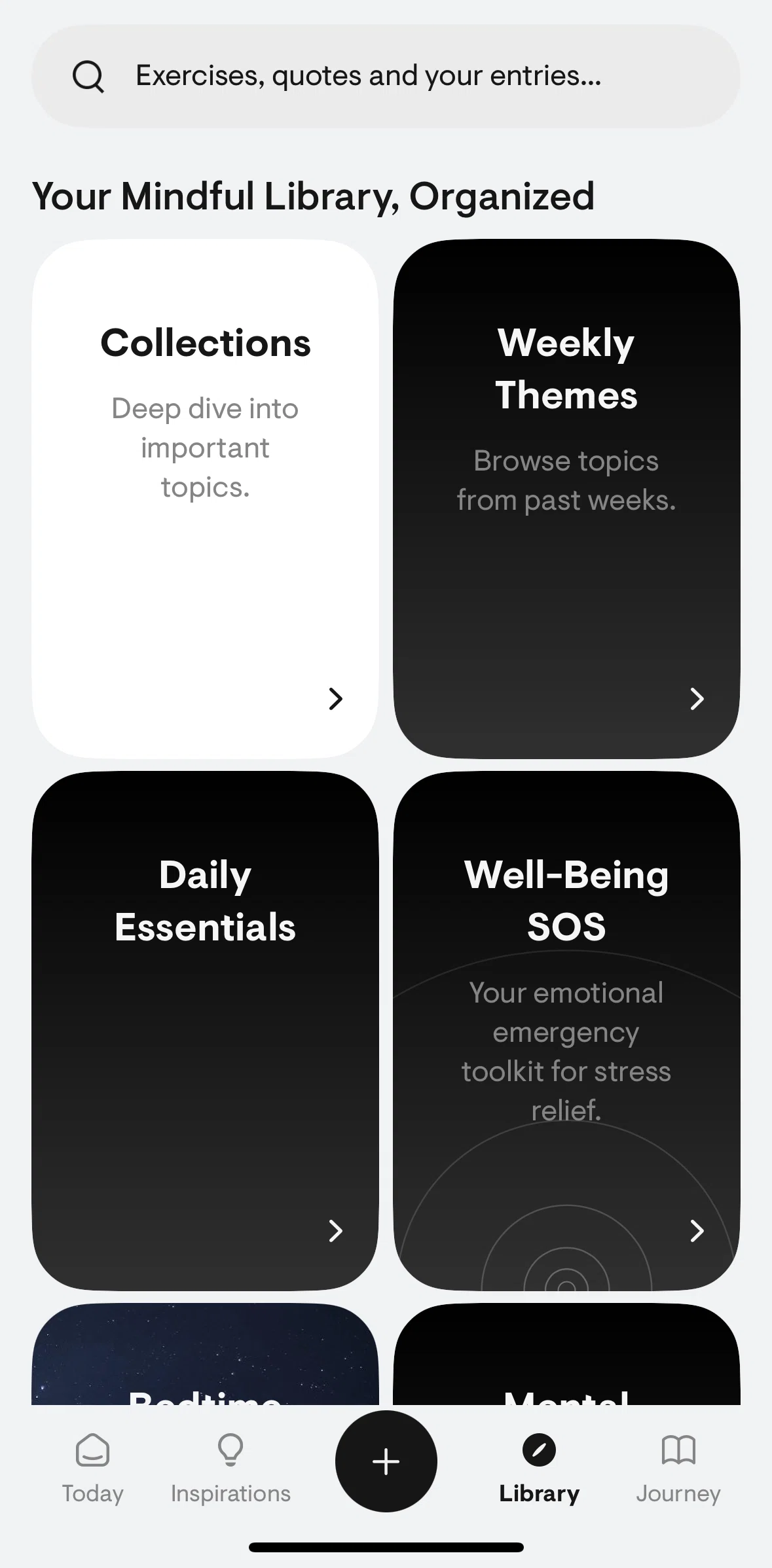 Stoic Screen screen in the Weekly themes flow