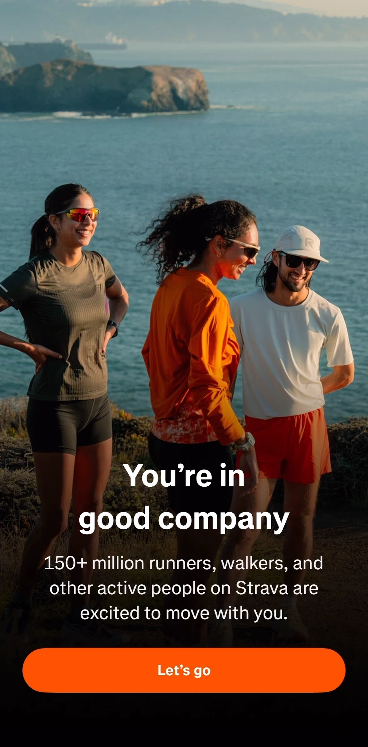 Strava Screen screen in the Completing account setup flow