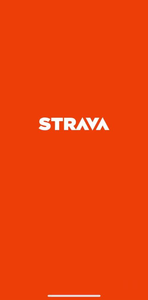 Strava Splash screen screen in the Onboarding flow