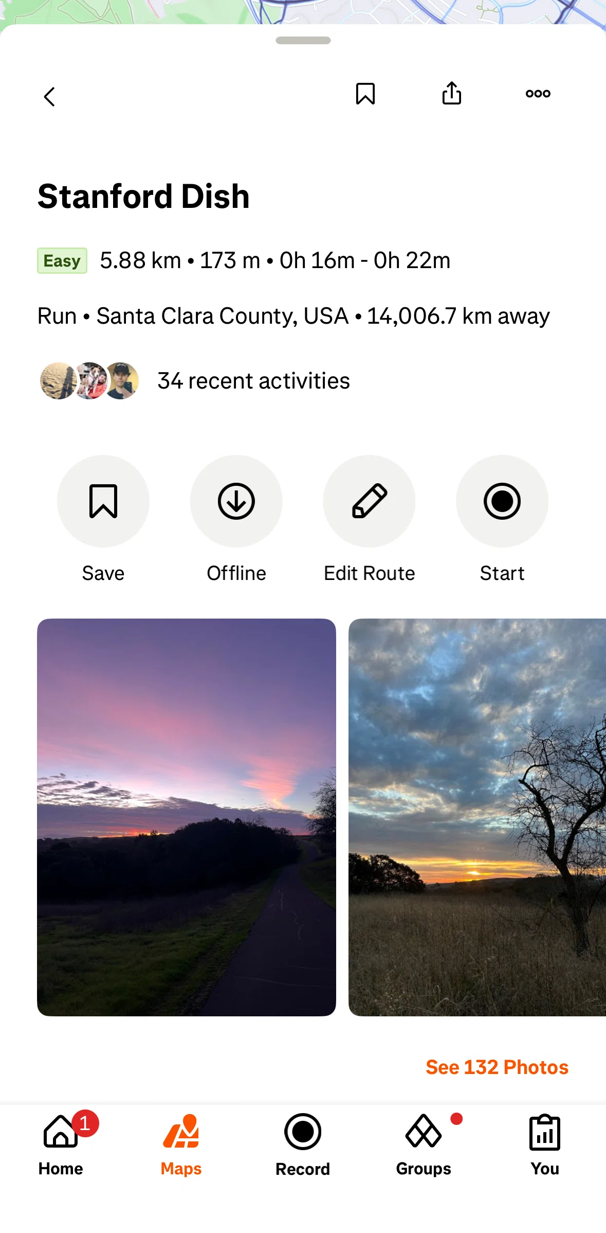 Strava Screen screen in the Photos flow