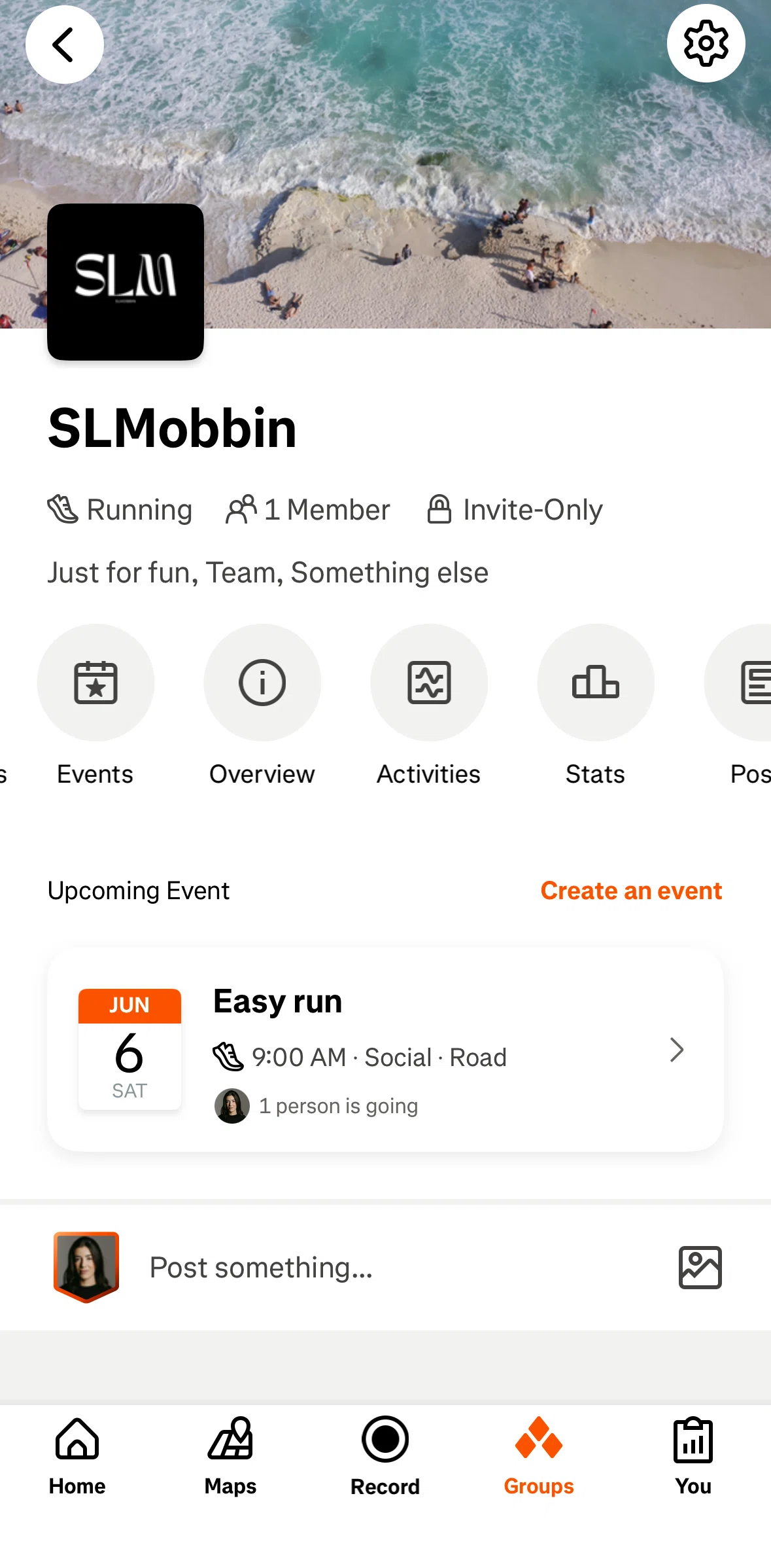 Strava Screen screen in the Stats flow