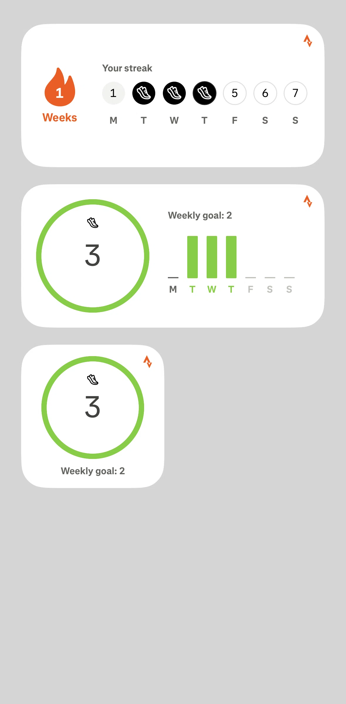 Strava Screen screen in the Widgets flow