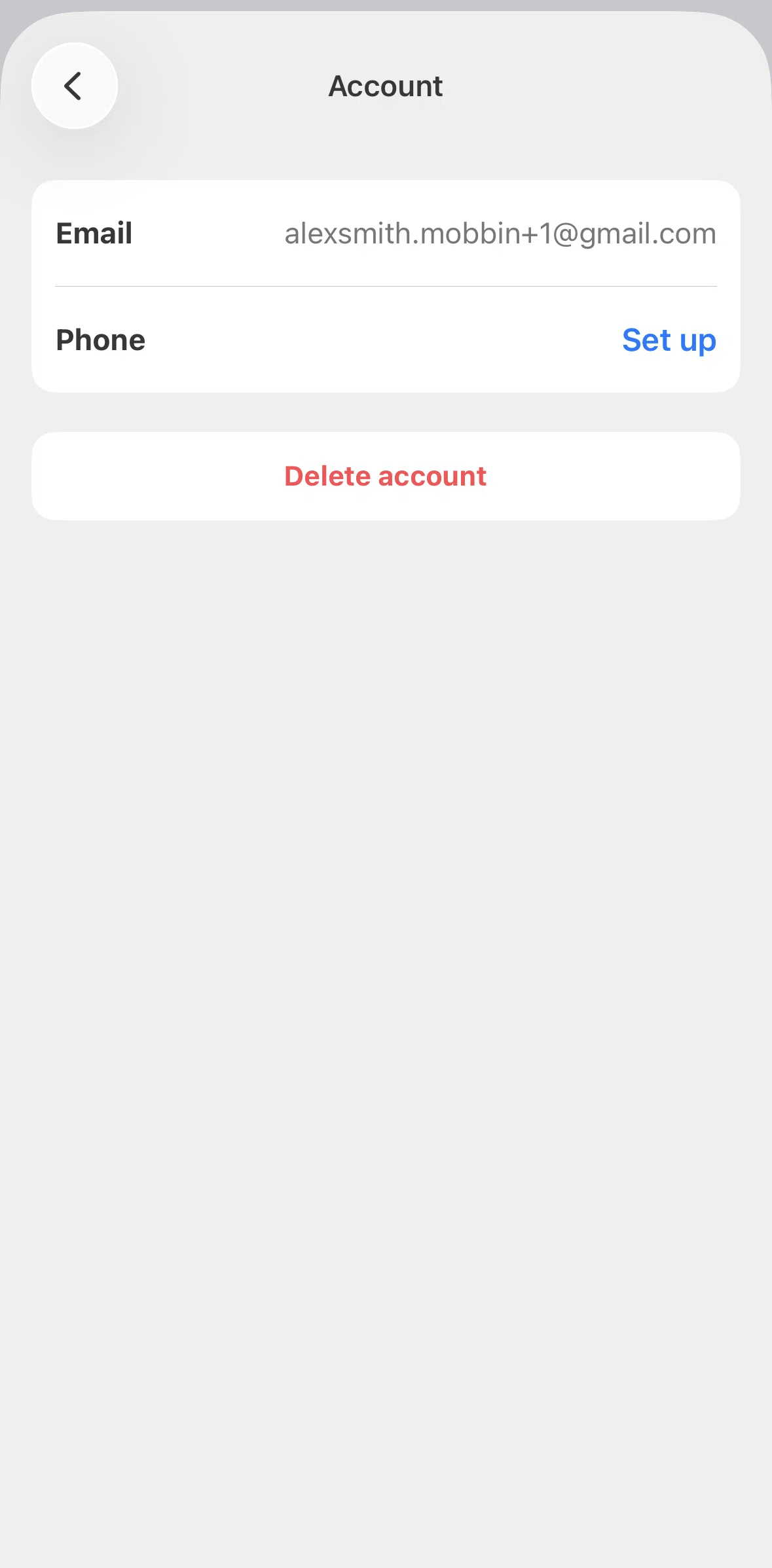 Substack Screen screen in the Adding a phone number flow