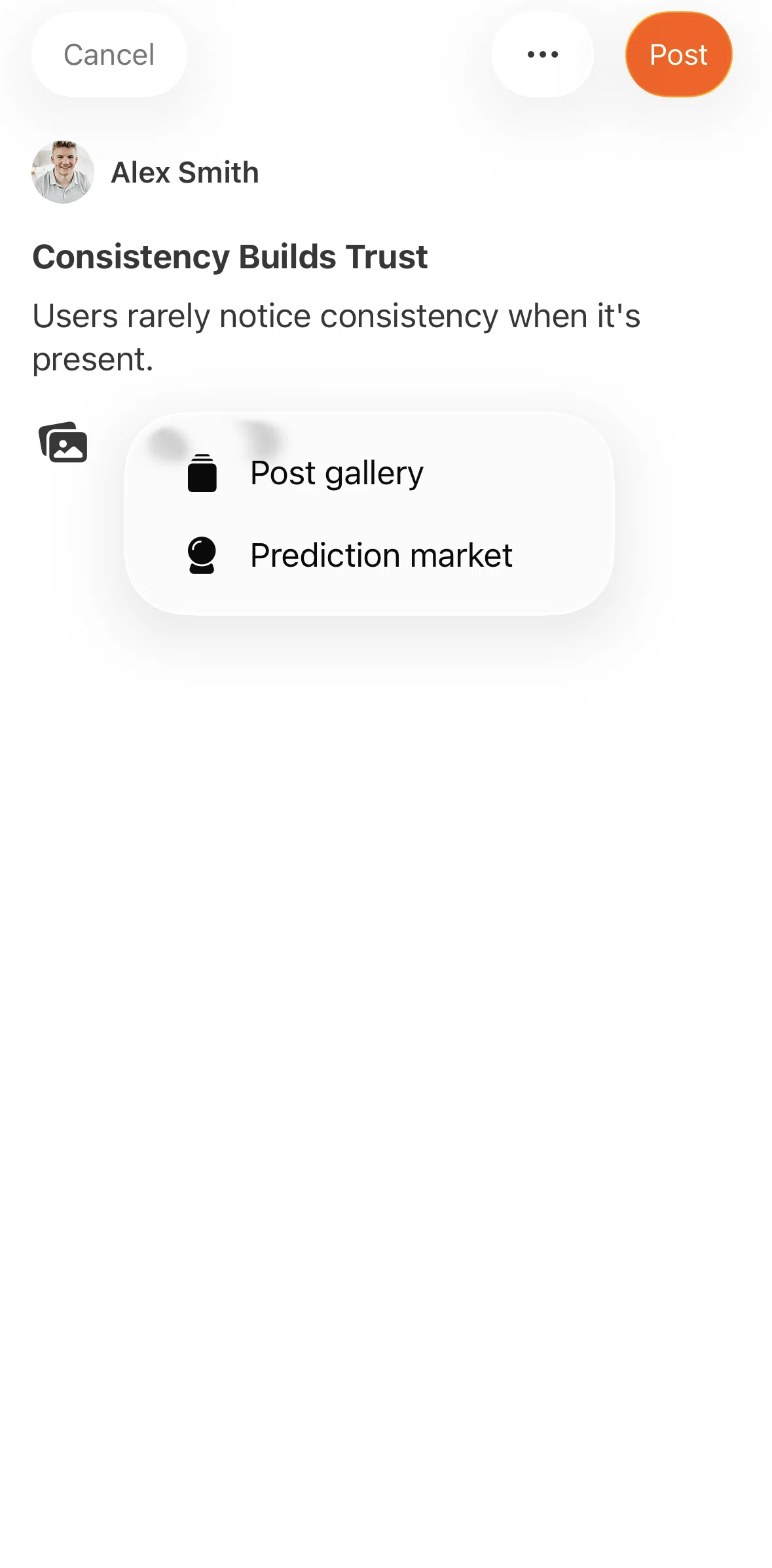Substack Screen screen in the Adding a prediction market flow