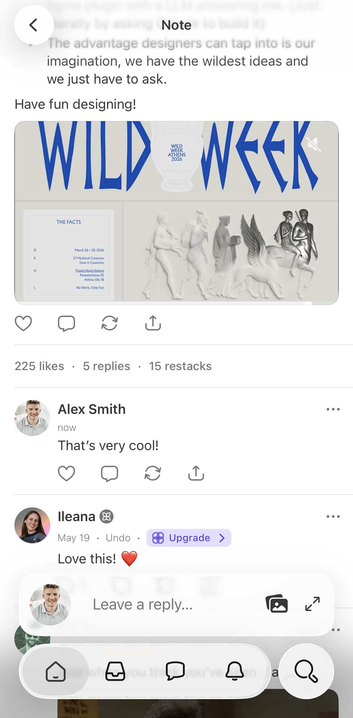 Substack Screen screen in the Deleting a comment flow