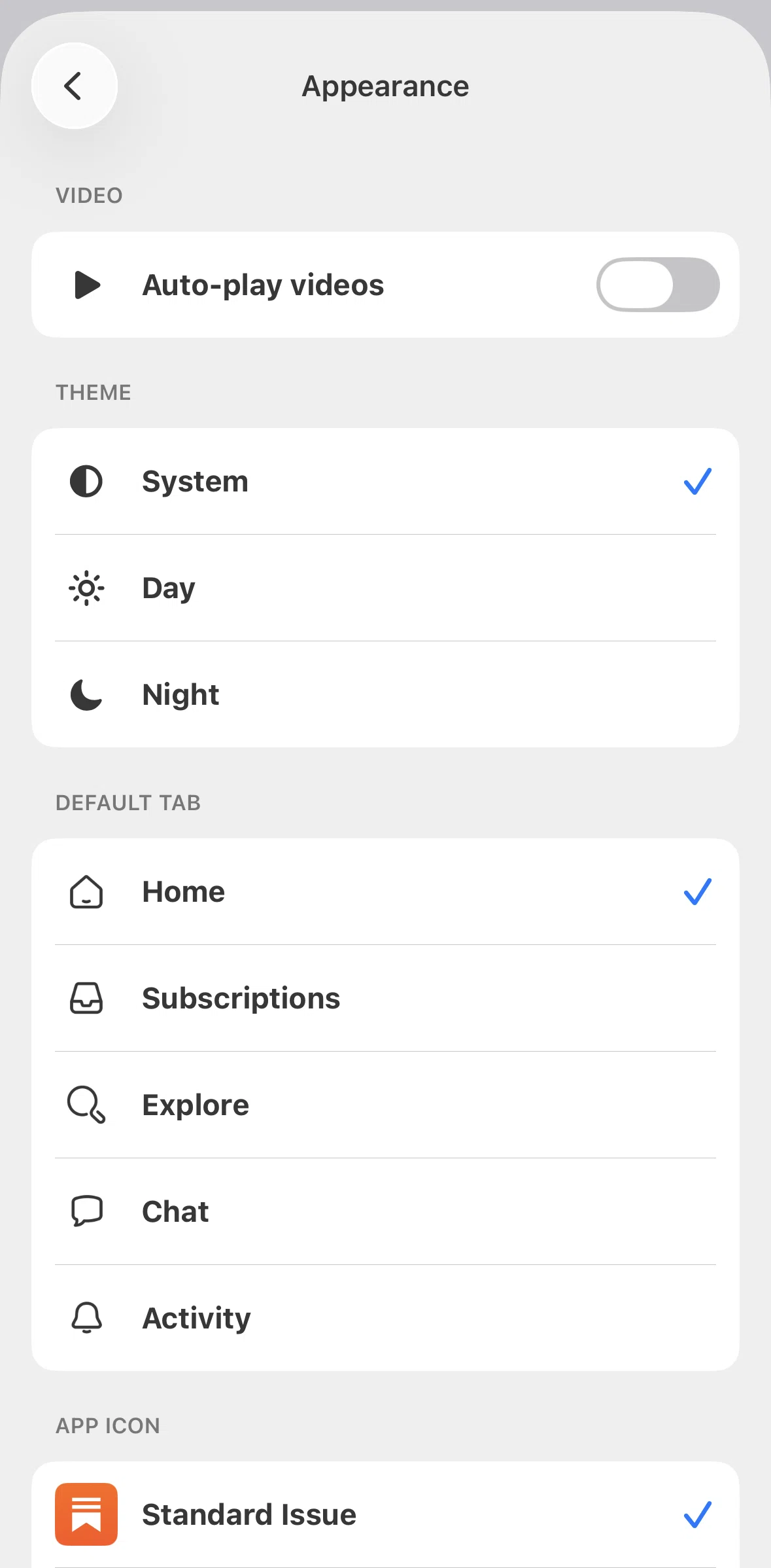 Substack Screen screen in the Switching to dark mode flow