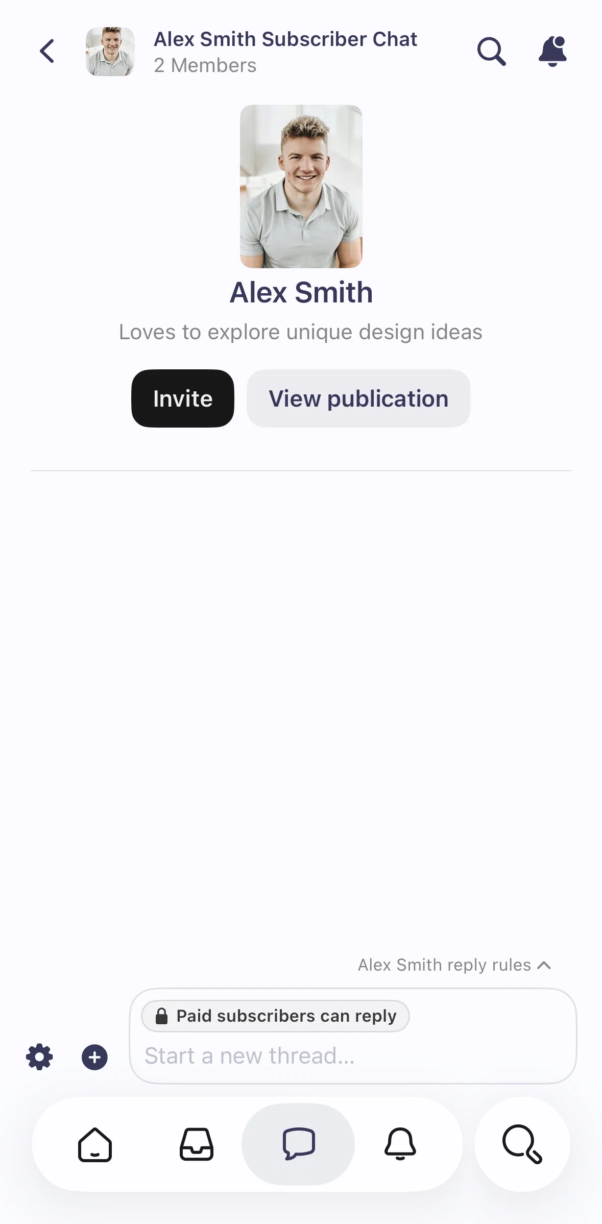 Substack Screen screen in the Updating paywall settings flow