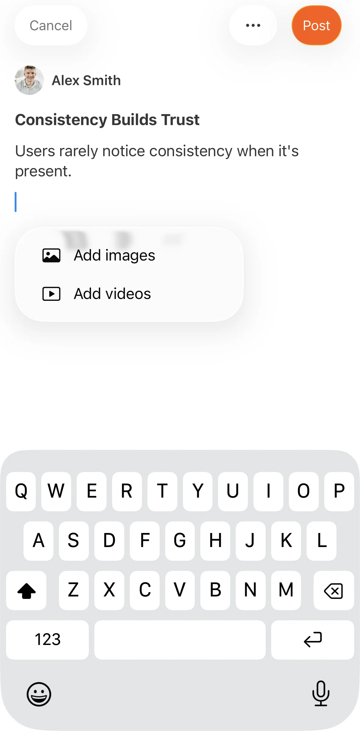 Substack Screen screen in the Uploading a video flow