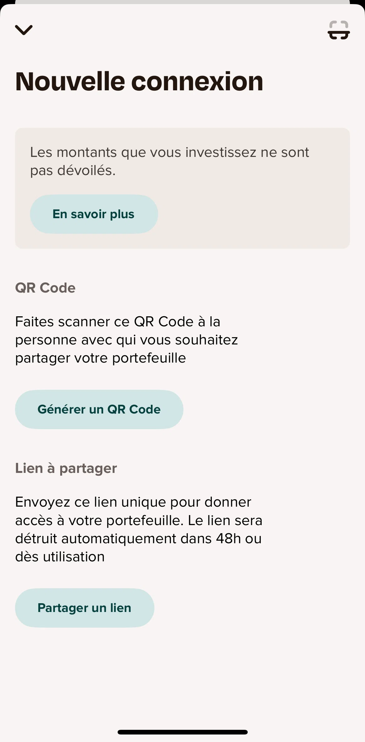 Sumeria Screen screen in the Scan QR code flow