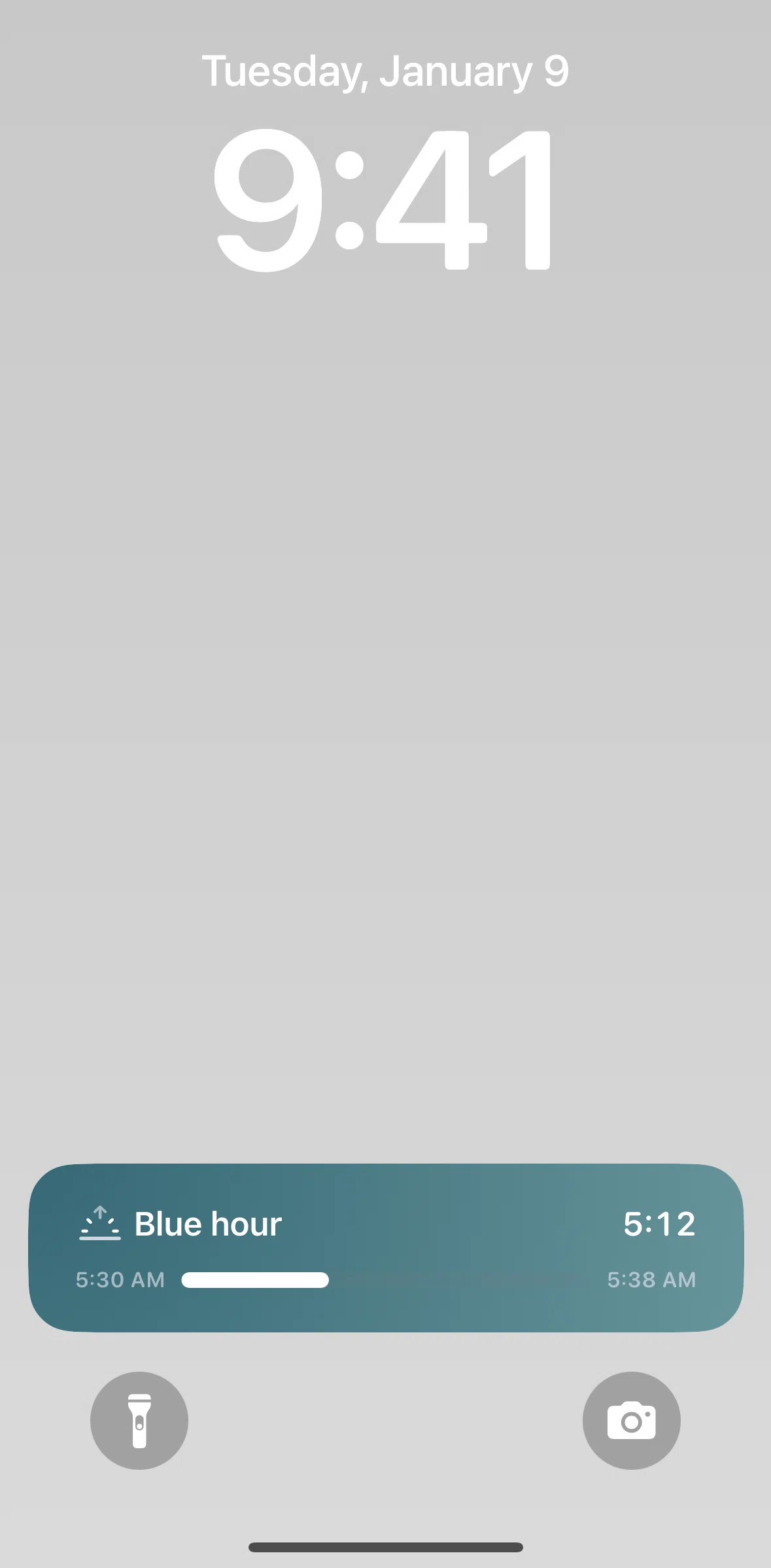 Sunlitt Screen screen in the Live Activities flow