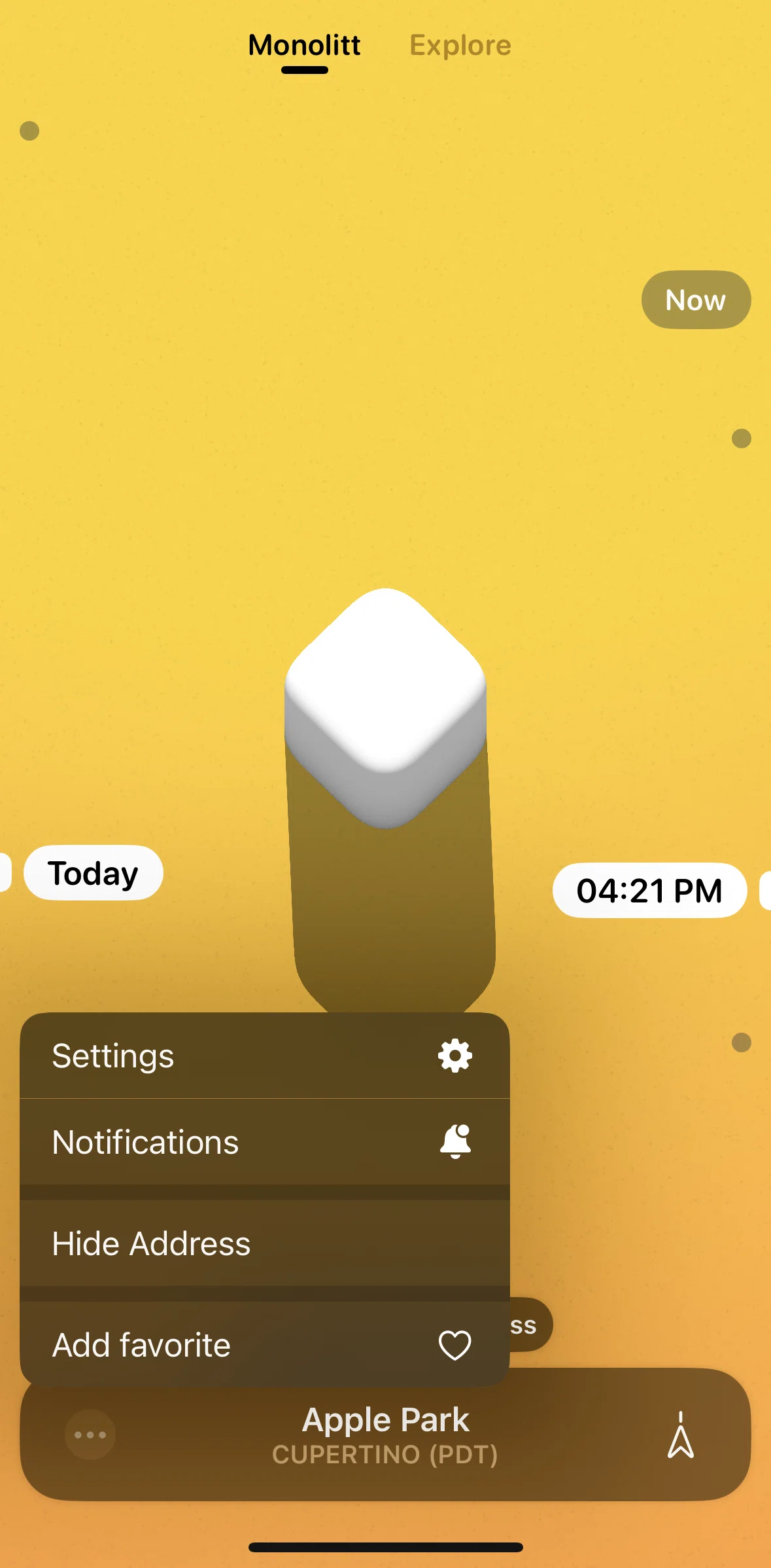 Sunlitt Screen screen in the Settings flow