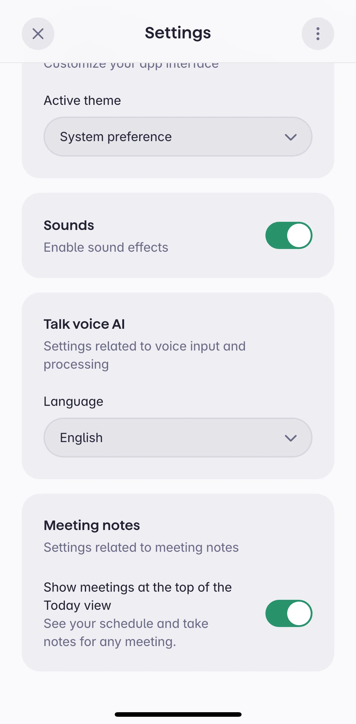 Superlist Screen screen in the Customizing talk voice AI language flow