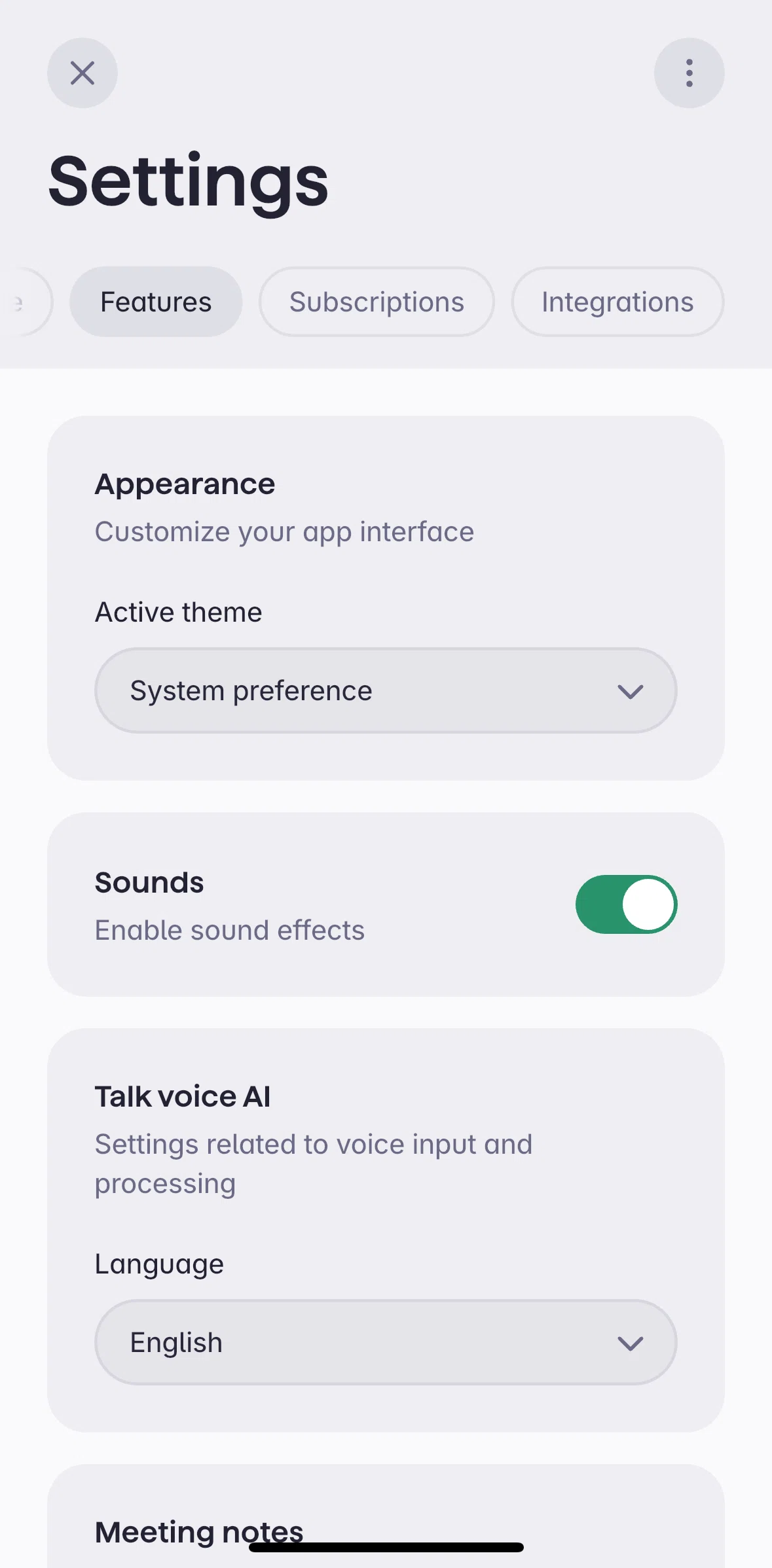 Superlist Screen screen in the Disabling sound effects flow