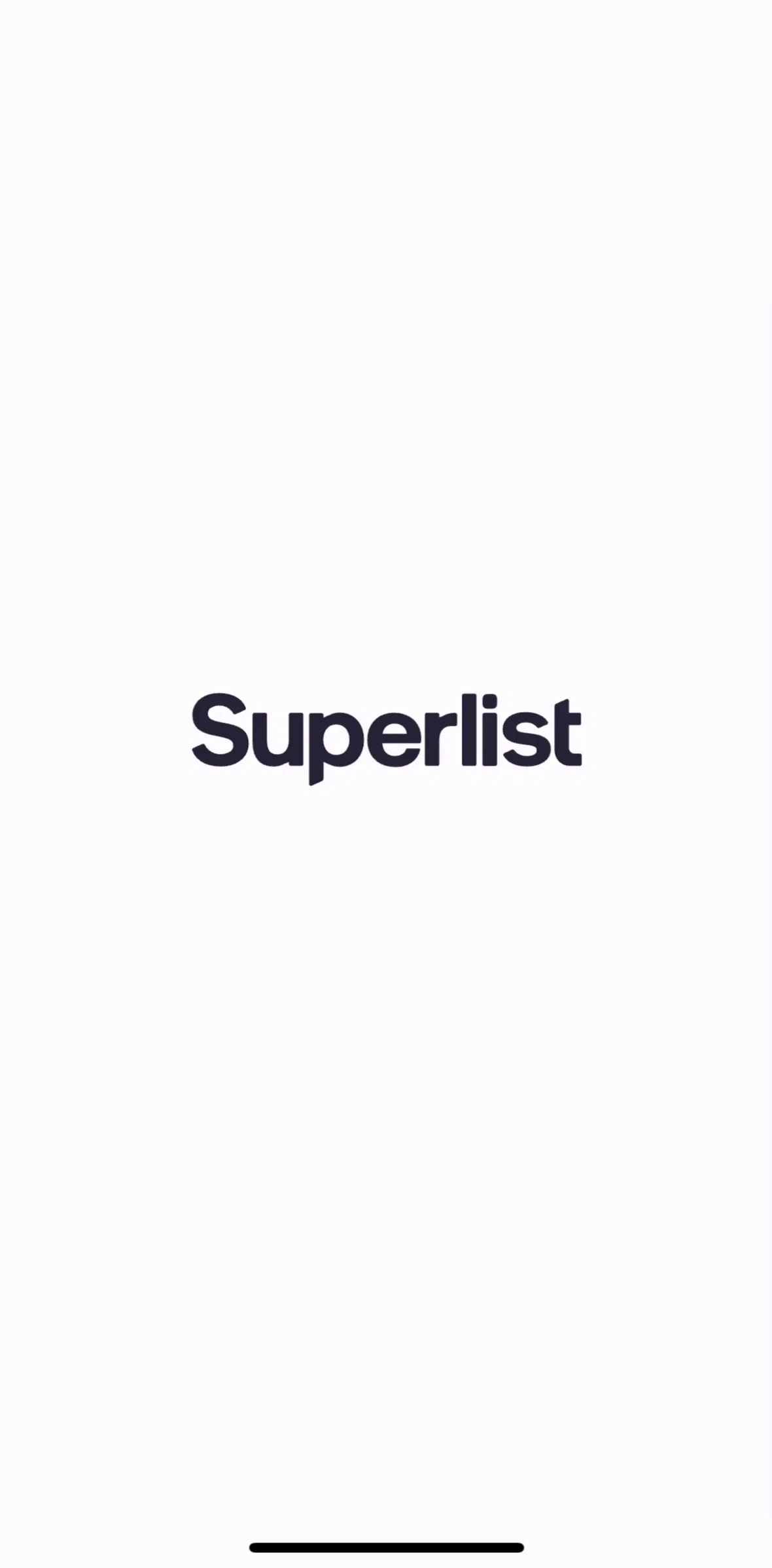 Superlist Screen screen in the Onboarding flow