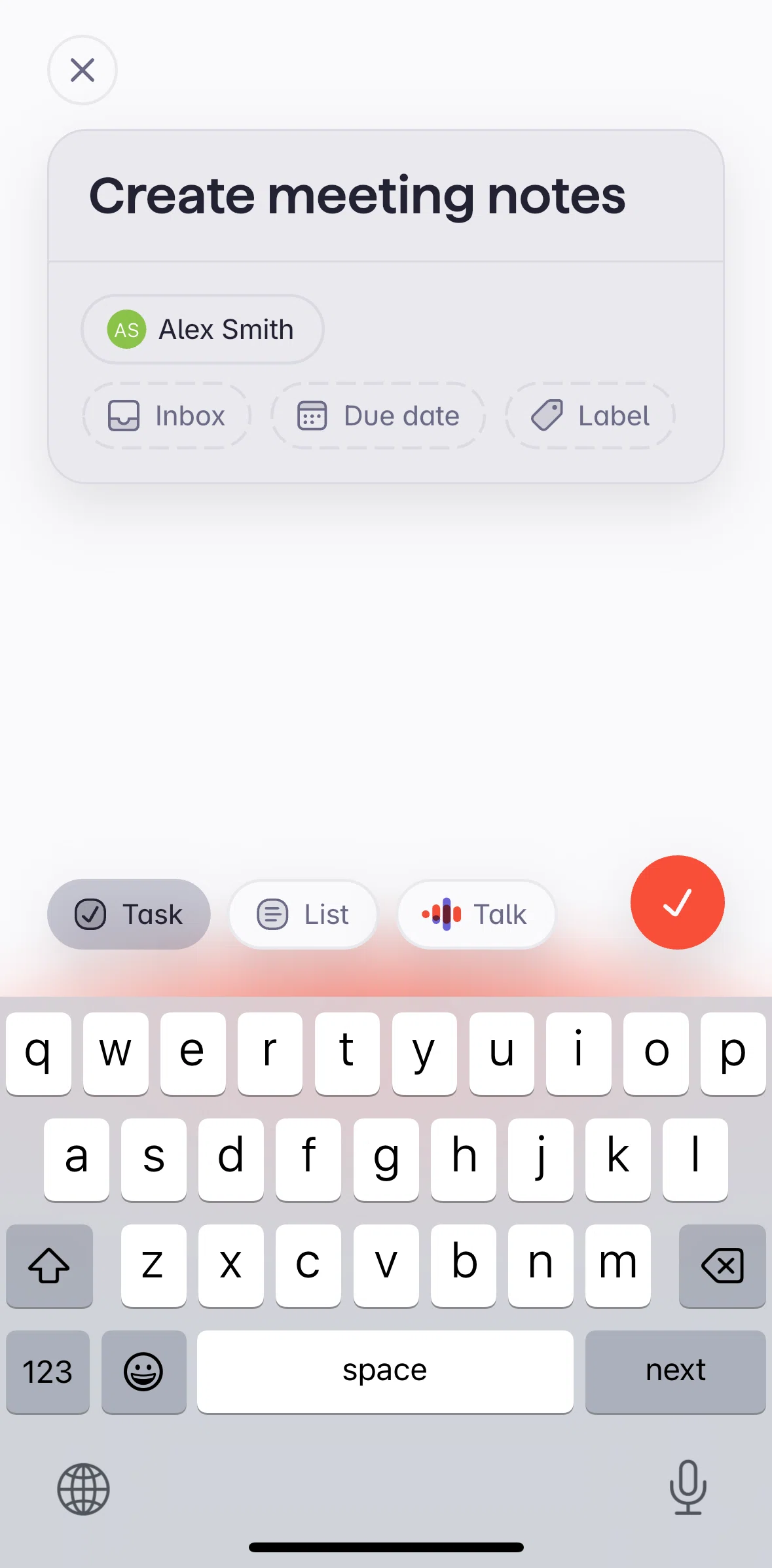 Superlist Screen screen in the Removing an assignee flow