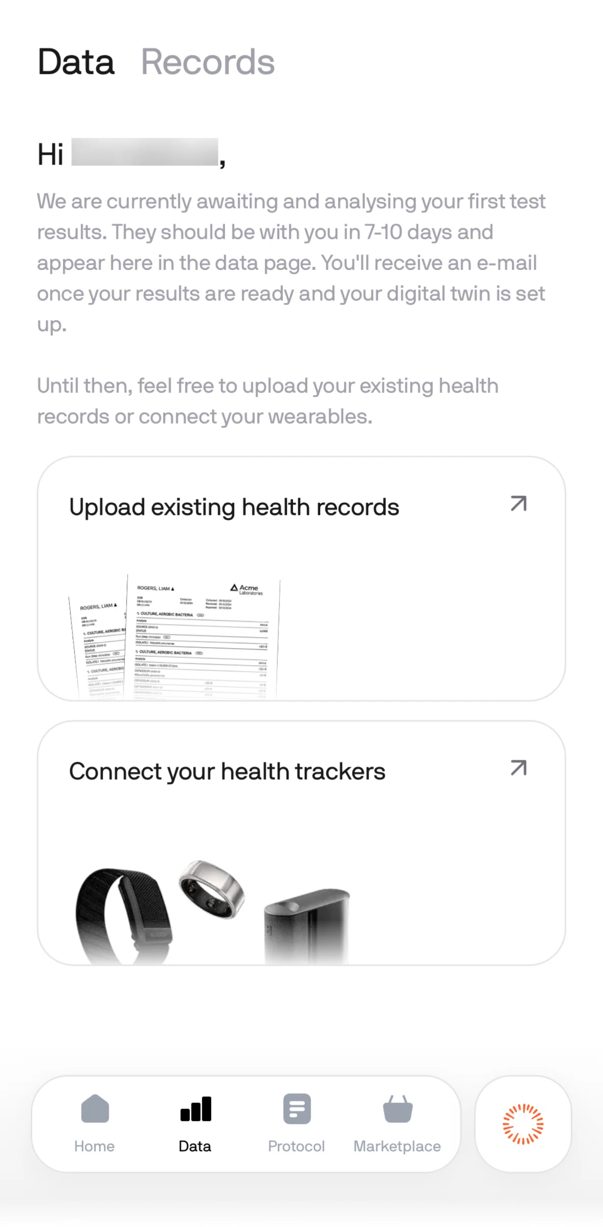 Superpower Screen screen in the Connecting a health tracker flow
