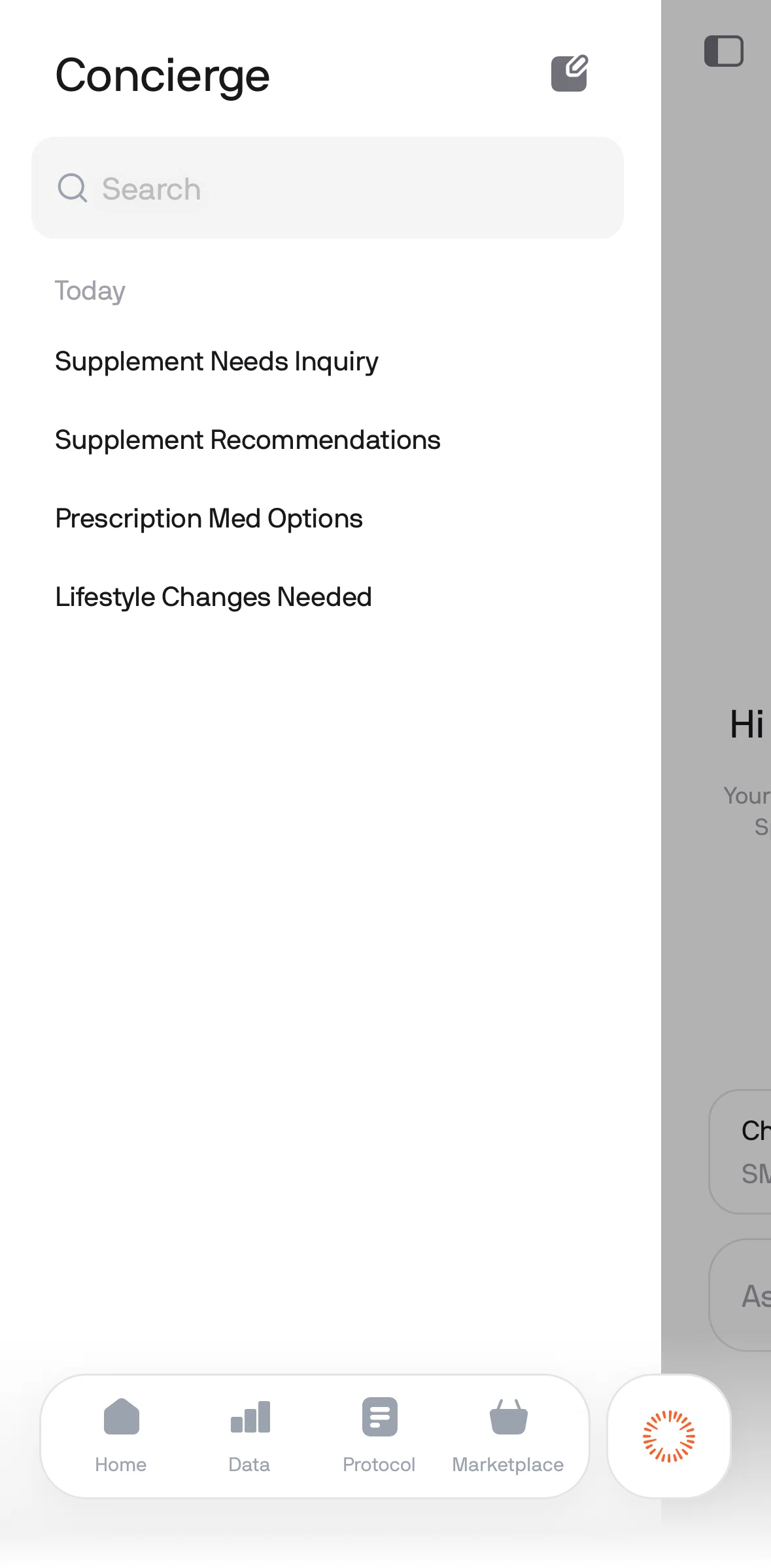 Superpower Screen screen in the Searching concierge flow