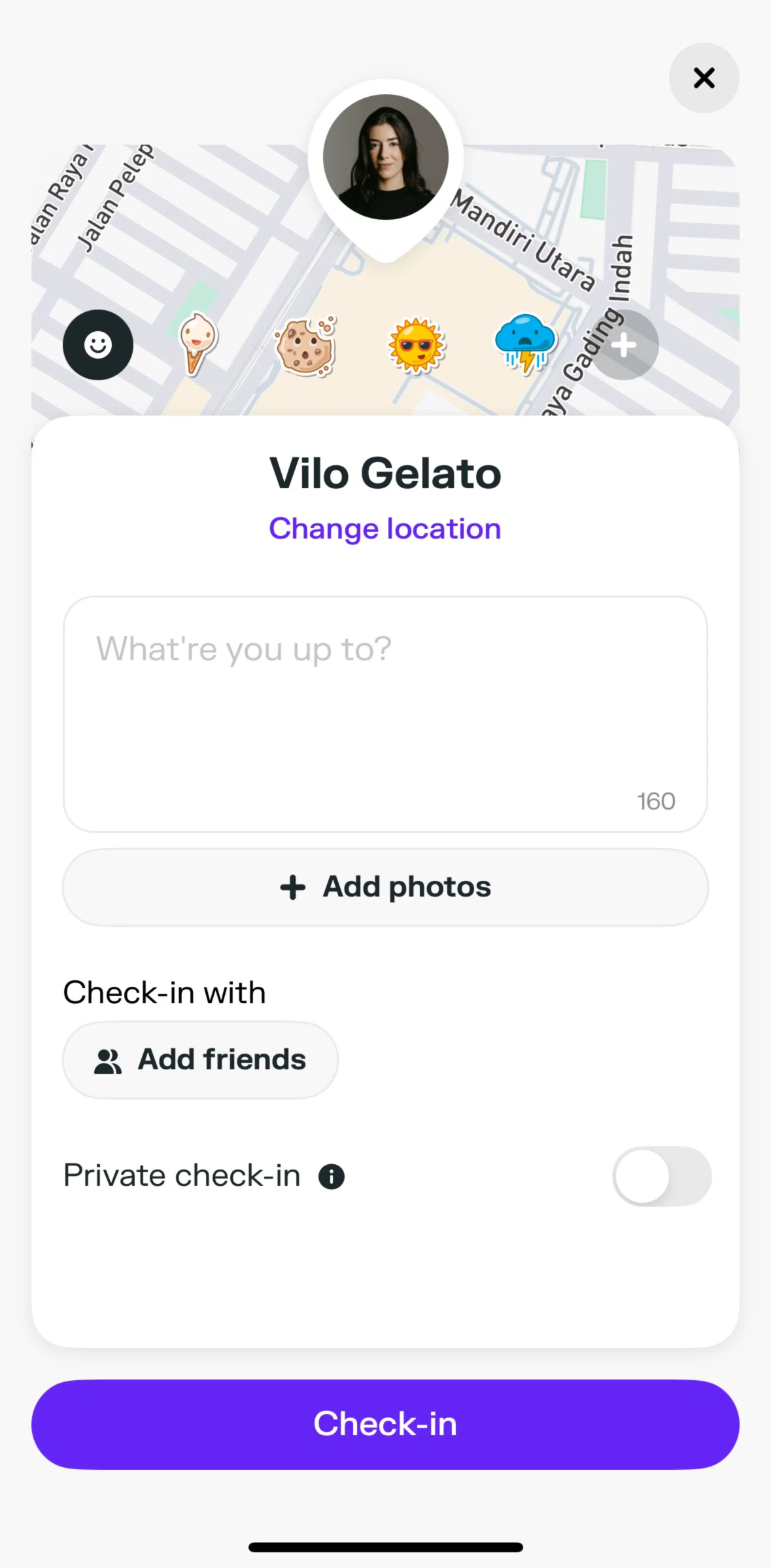 Swarm Screen screen in the Changing a location flow