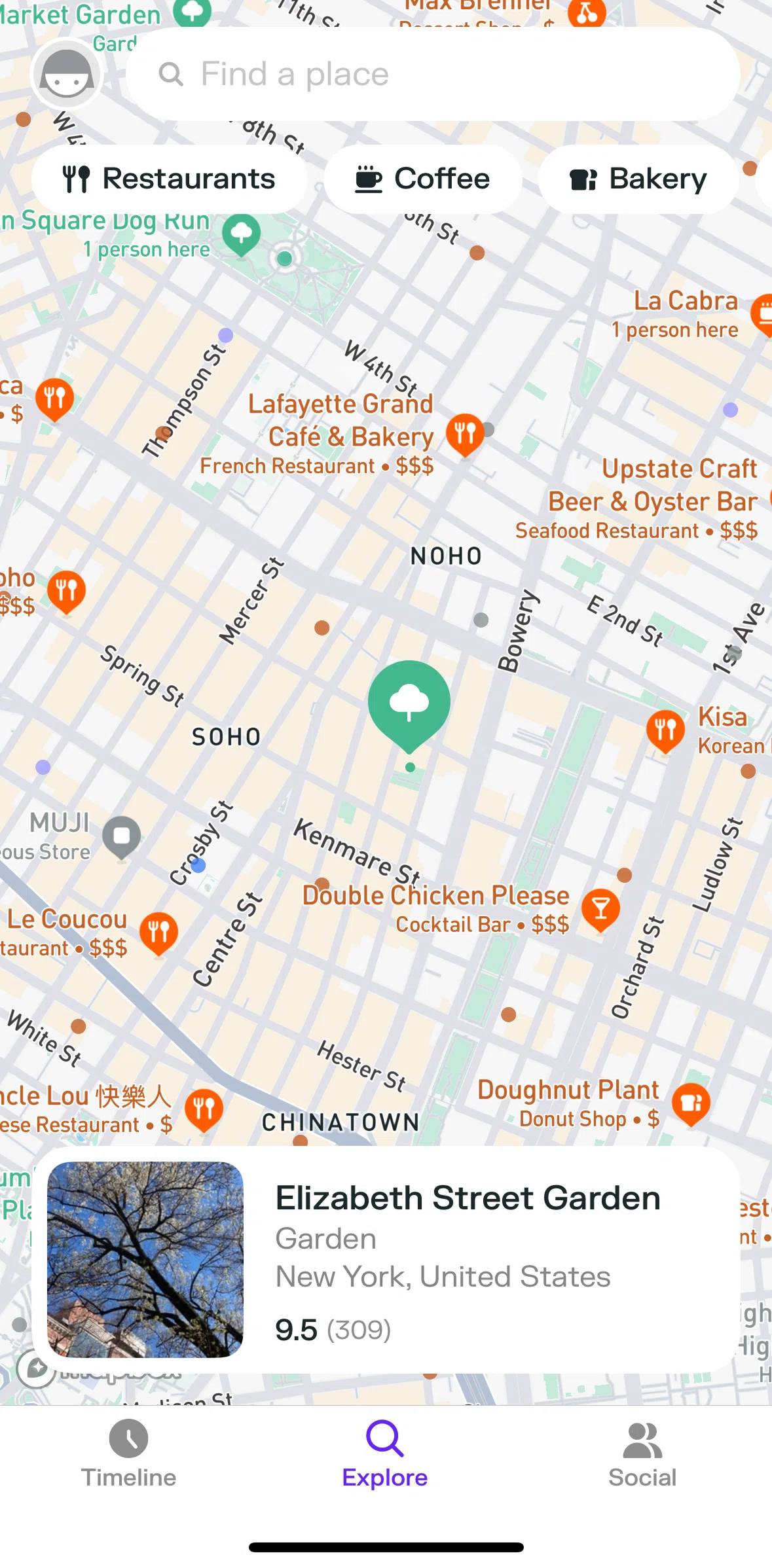 Swarm Screen screen in the Place detail flow