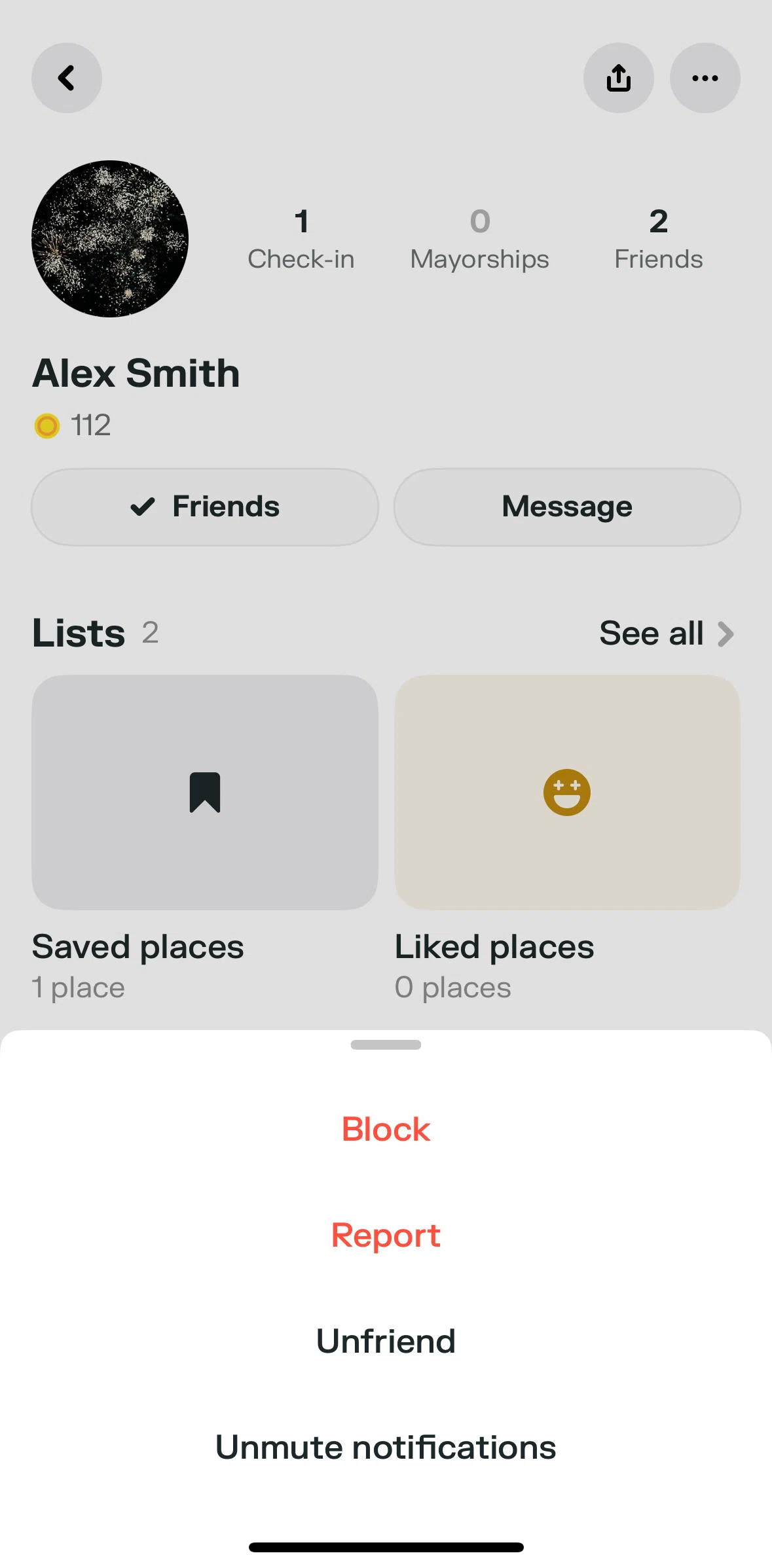 Swarm Screen screen in the Reporting a user flow