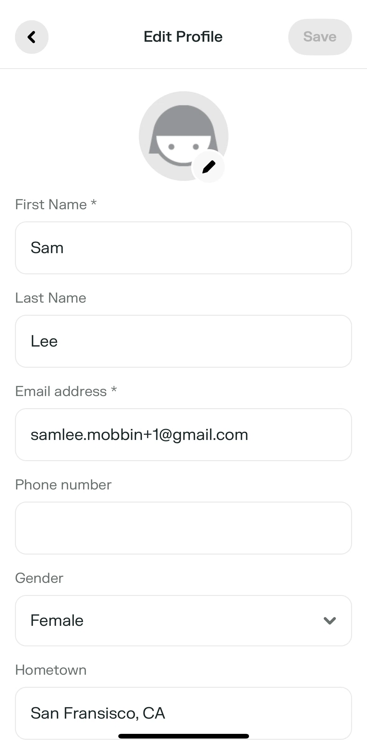 Swarm Screen screen in the Uploading a profile picture flow