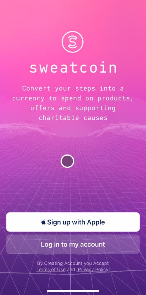 Sweatcoin Onboarding preview