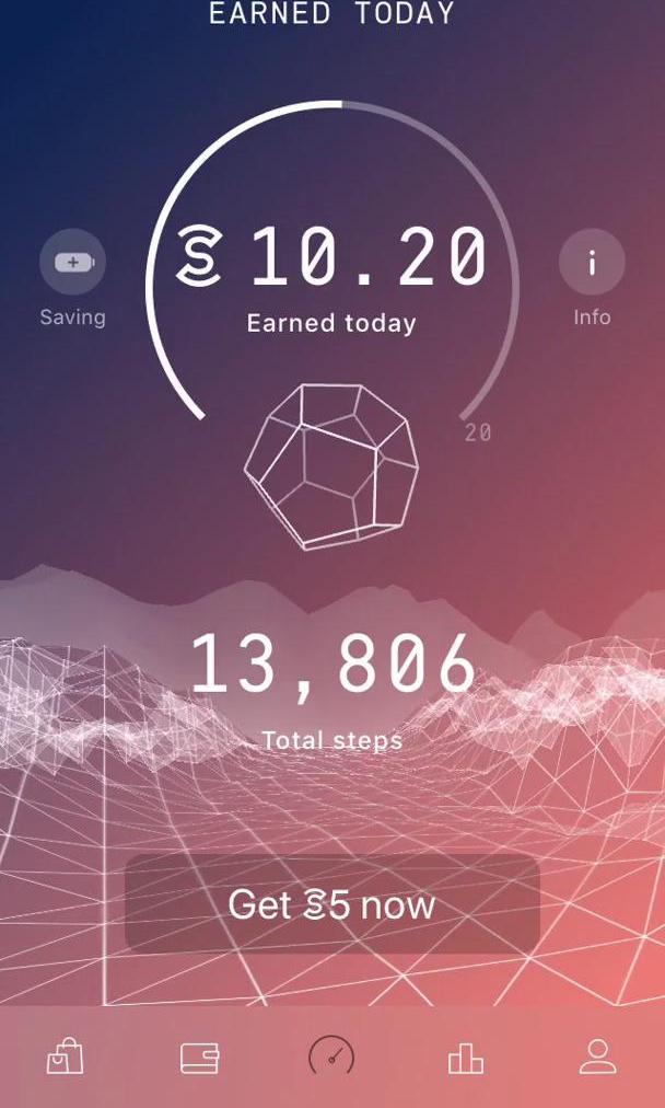 Sweatcoin Screen screen in the Settings flow