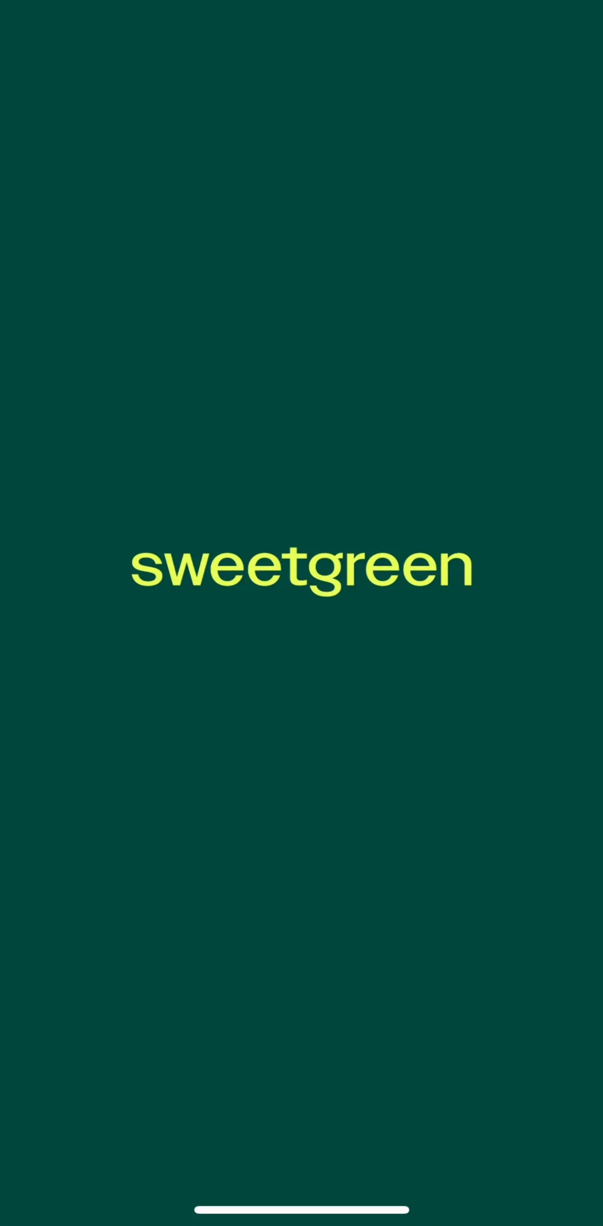 sweetgreen Screen screen in the Onboarding flow