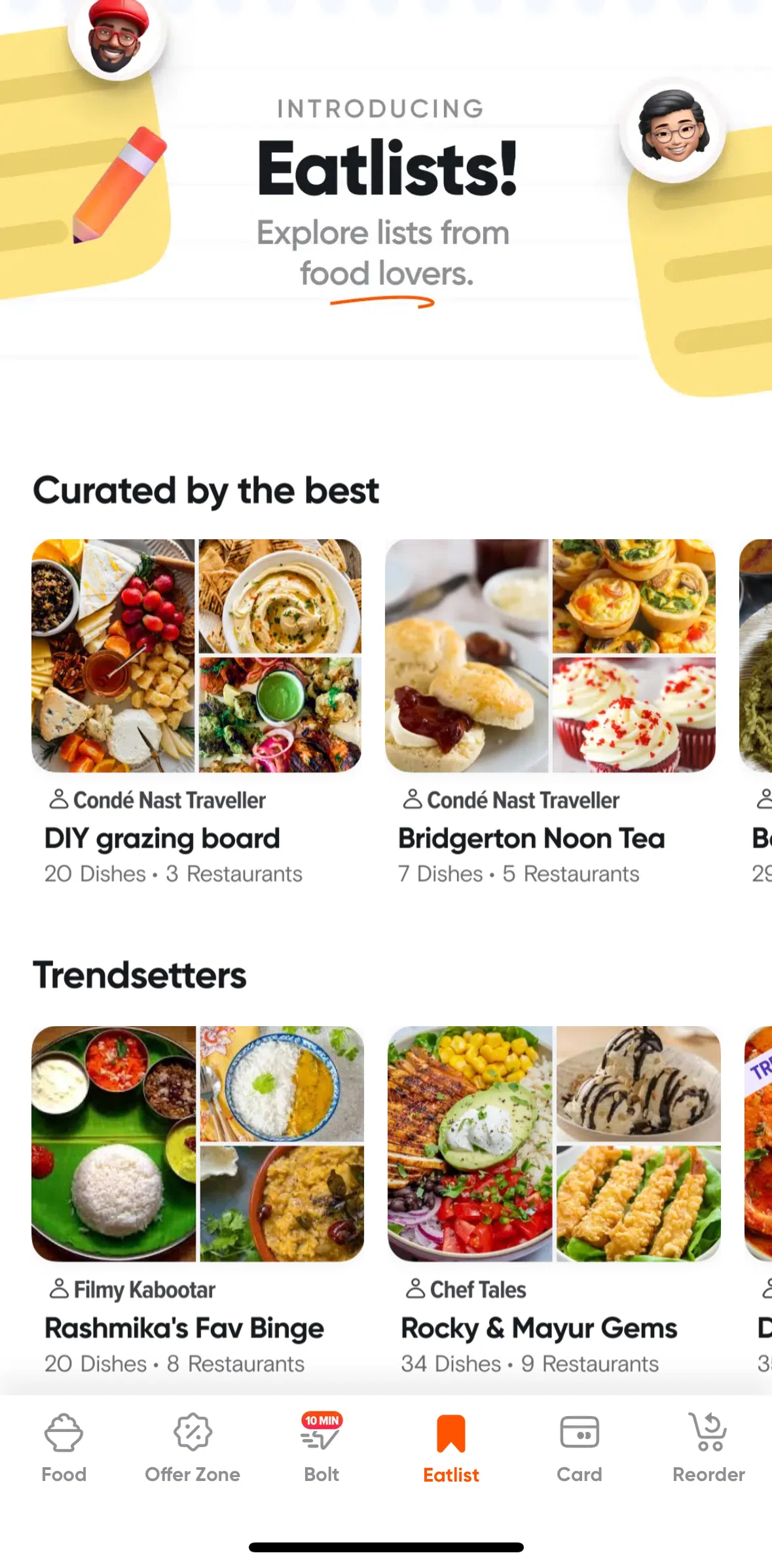 Swiggy Screen screen in the Eatlist detail flow