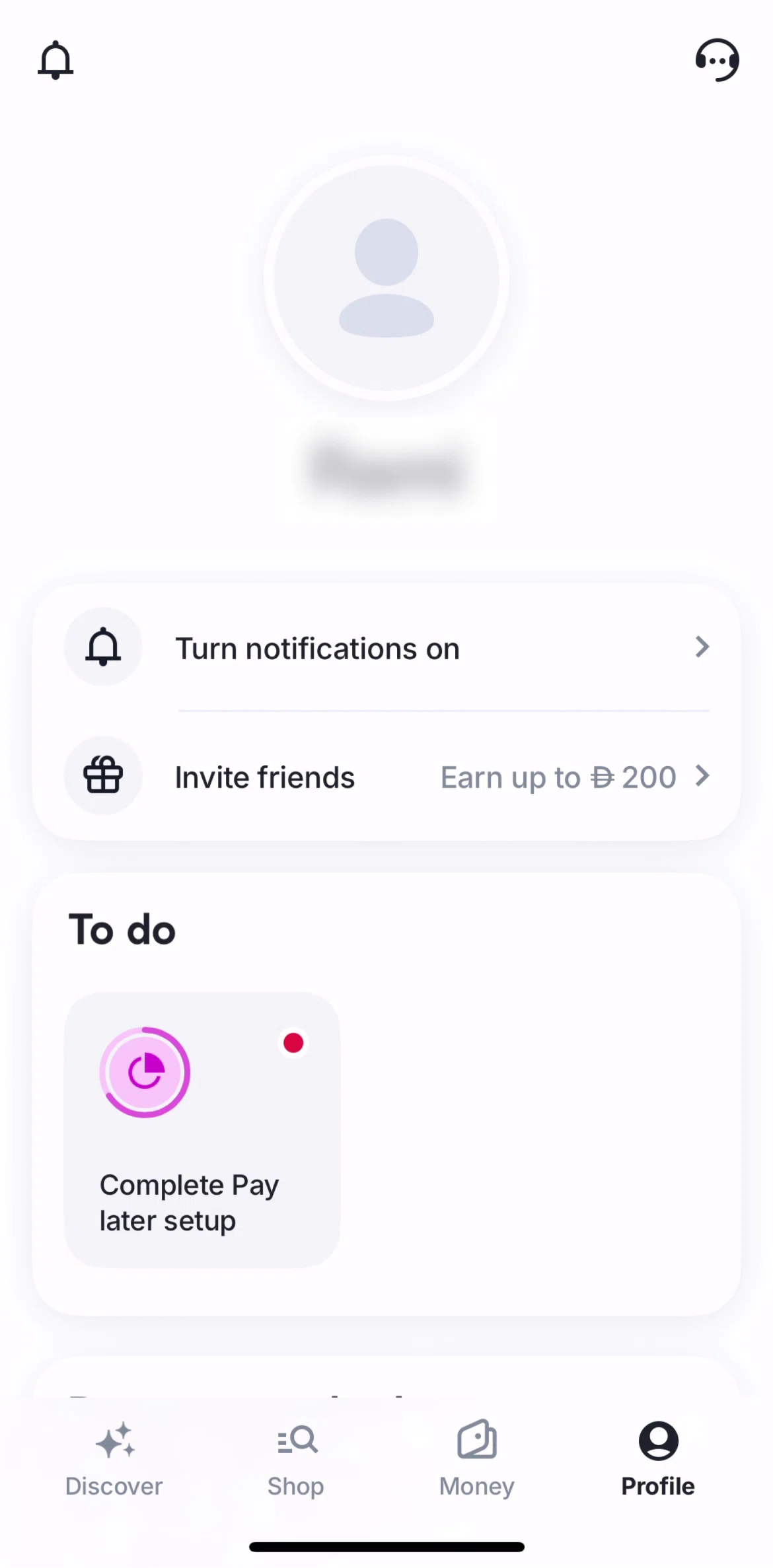 Tabby Screen screen in the Turning on notifications flow