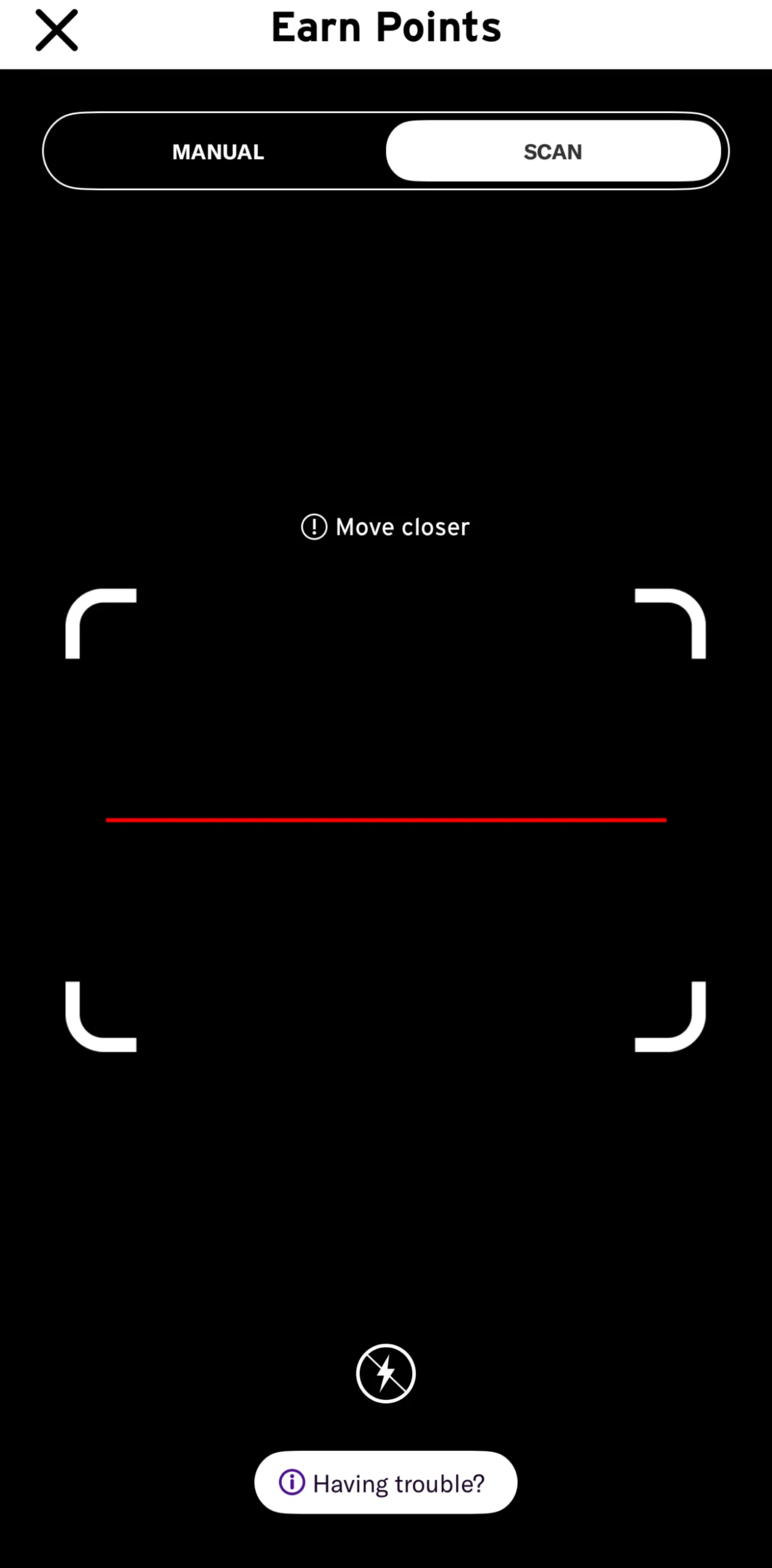 Taco Bell Screen screen in the Barcode number information flow